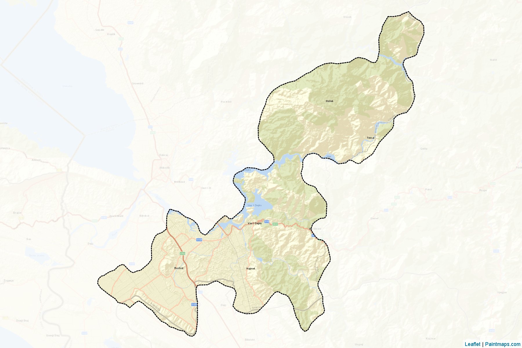 Vau I Dejës (İşkodra ili) Haritası Örnekleri-2