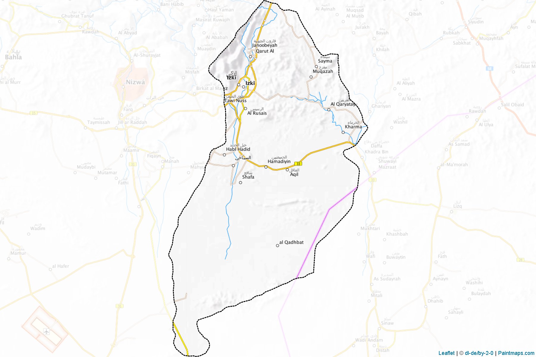 Izki (Ad Dakhiliyah) Map Cropping Samples-1