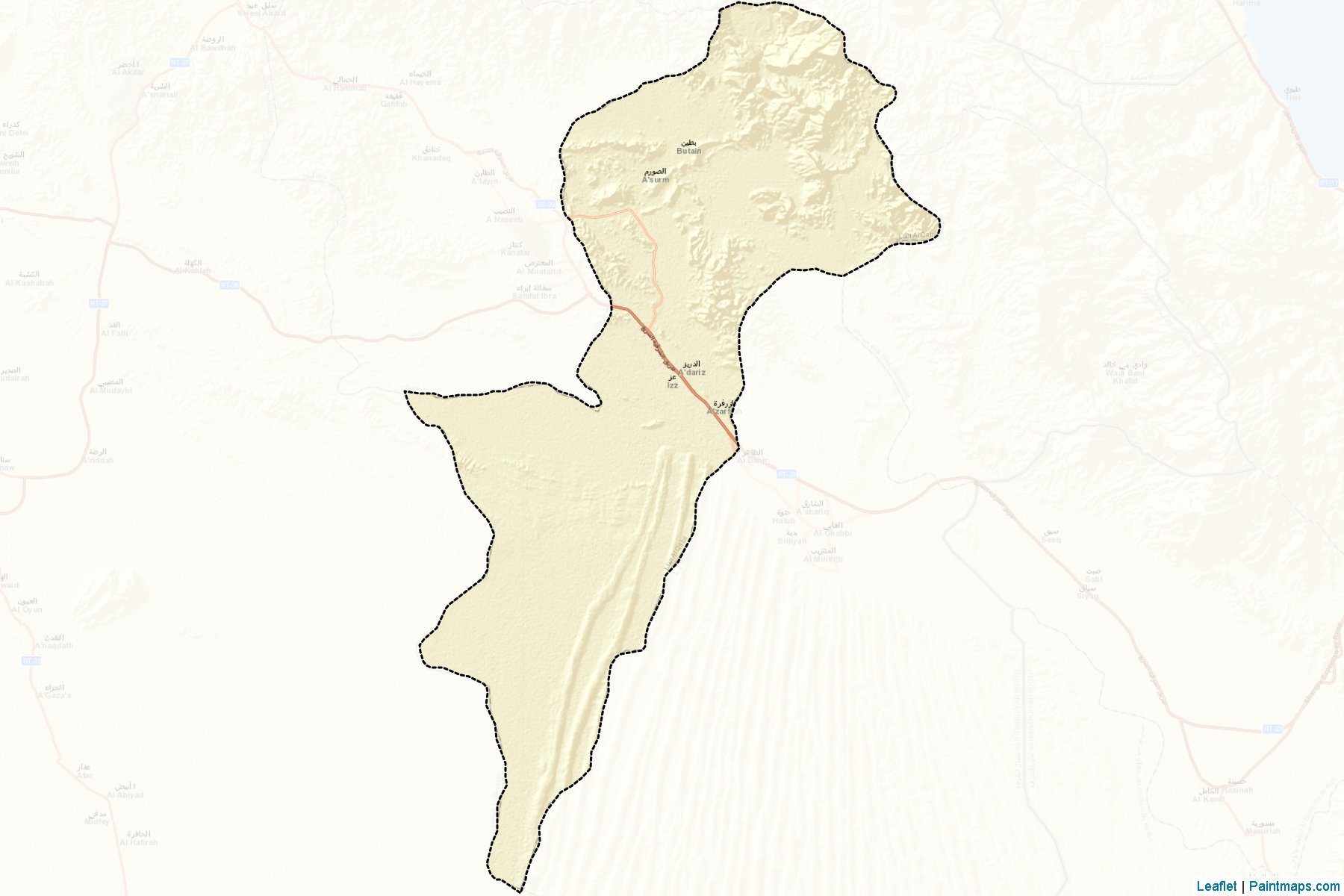 Muestras de recorte de mapas Al Qabil (Ash Sharqiyah North)-2