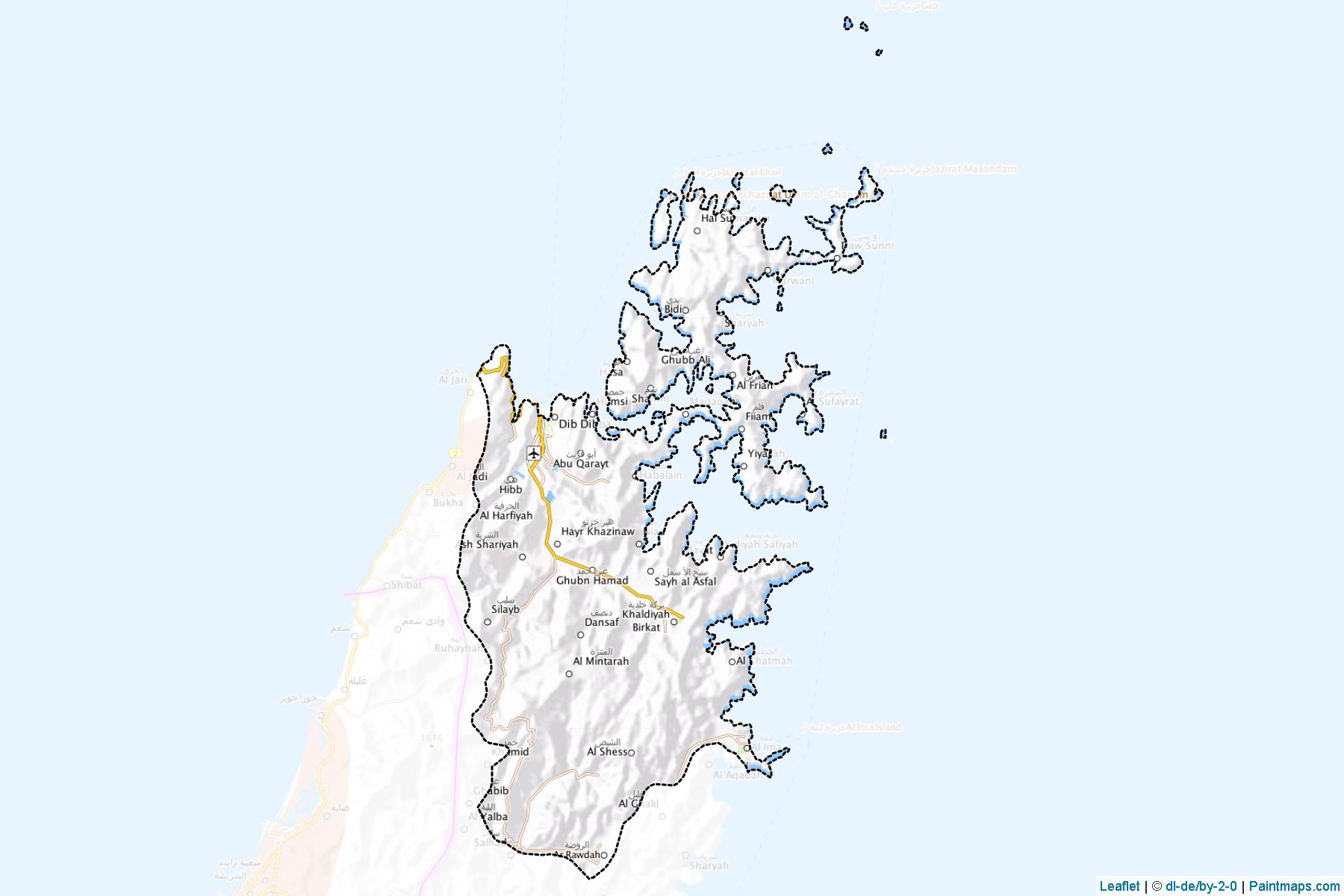 Muestras de recorte de mapas Khasab (Musandam)-1