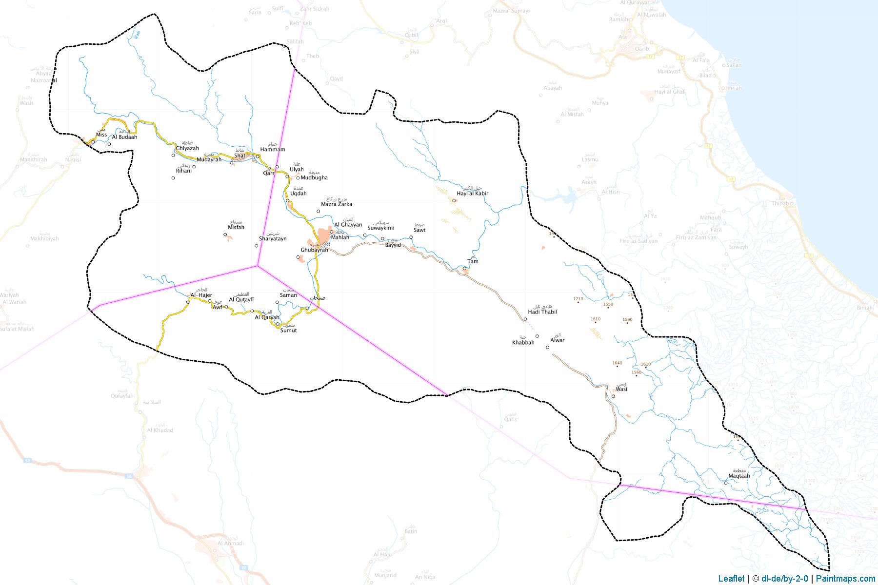 Muestras de recorte de mapas Dama Wa At Taiyin (Ash Sharqiyah North)-1