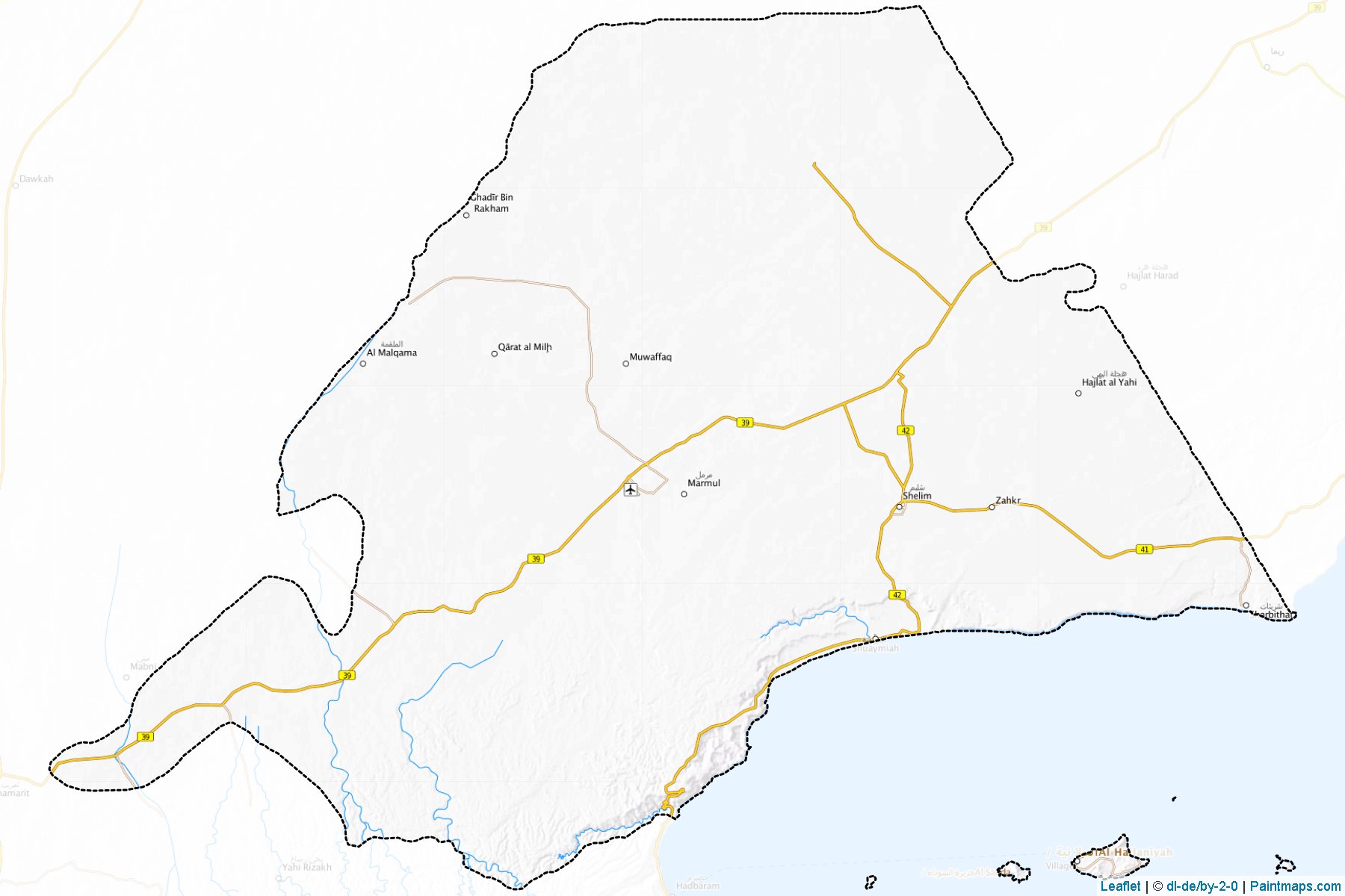 Muestras de recorte de mapas Shalim Wa Juzor Al Hallaniyat (Dhofar)-1