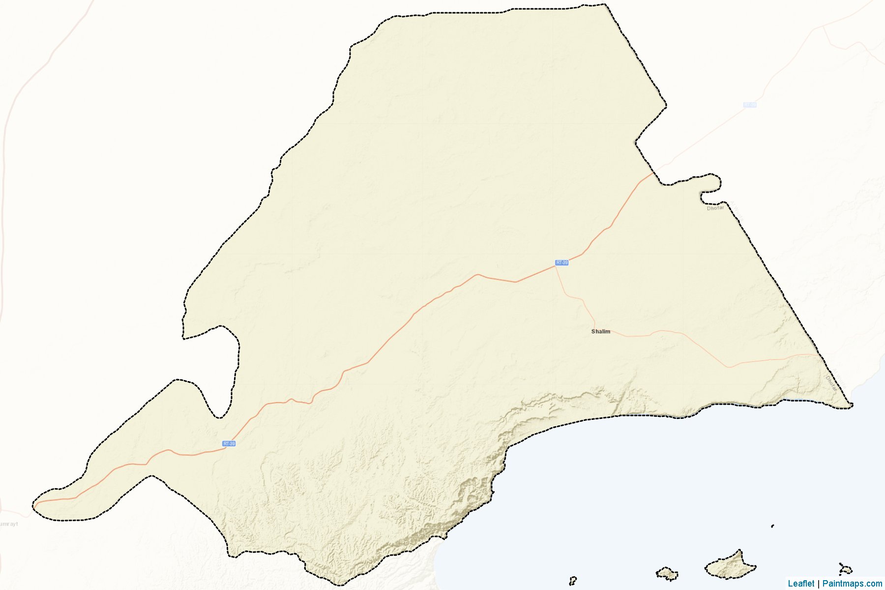 Muestras de recorte de mapas Shalim Wa Juzor Al Hallaniyat (Dhofar)-2