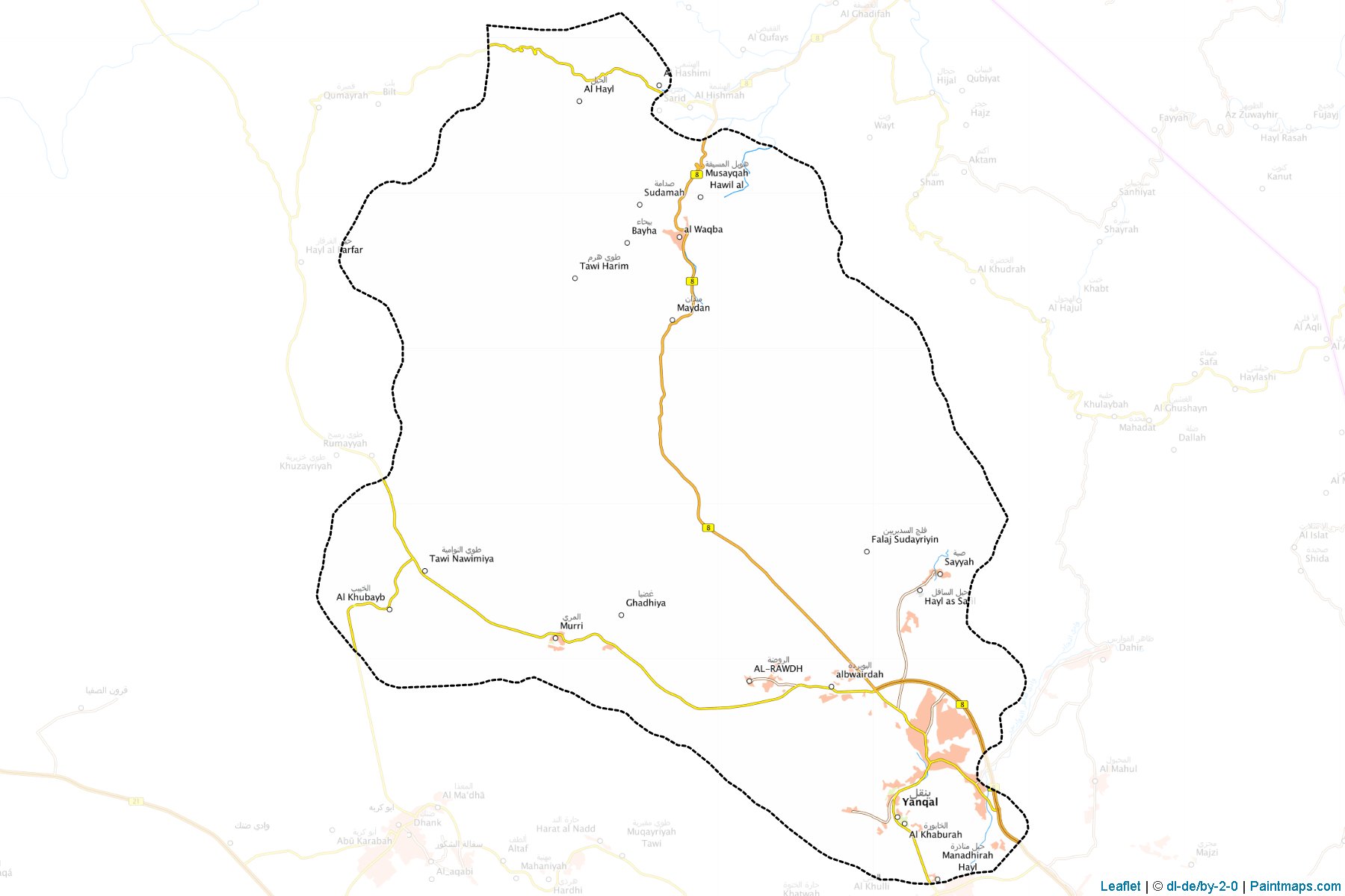 Yanqul (Ez Zahira Bölgesi) Haritası Örnekleri-1