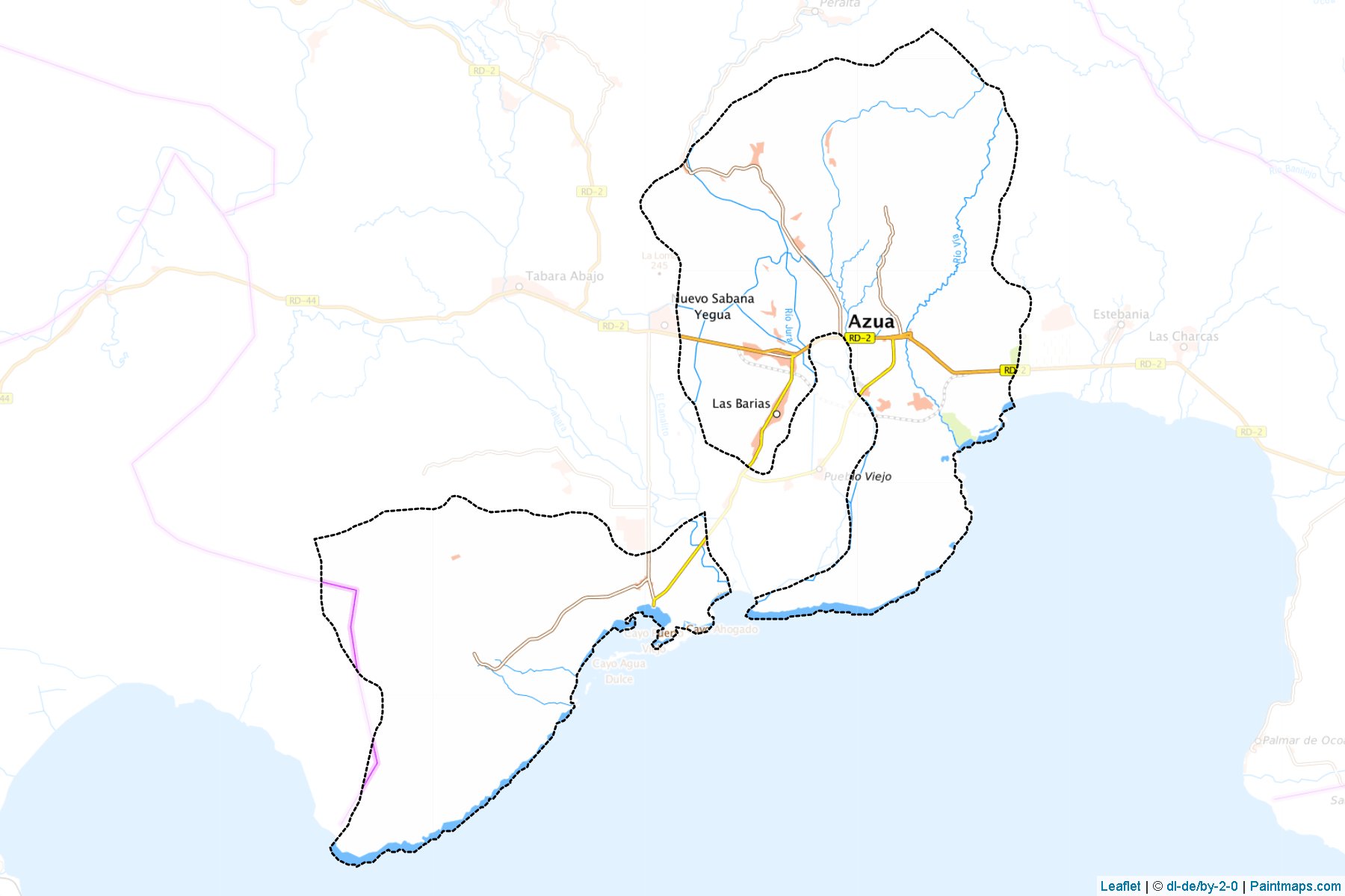 Muestras de recorte de mapas Azua (Azua)-1