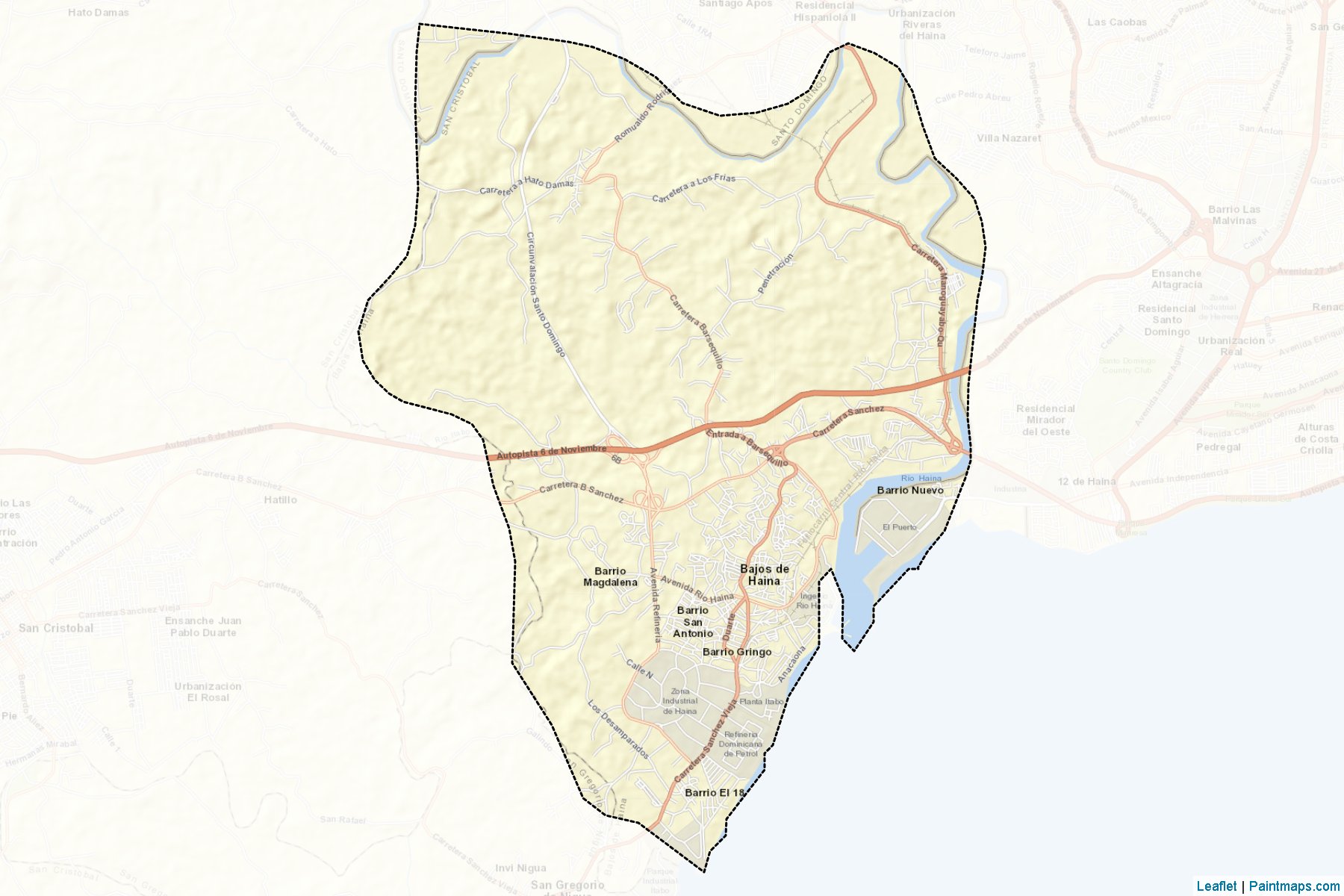 Bajos De Haina (San Cristóbal) Map Cropping Samples-2