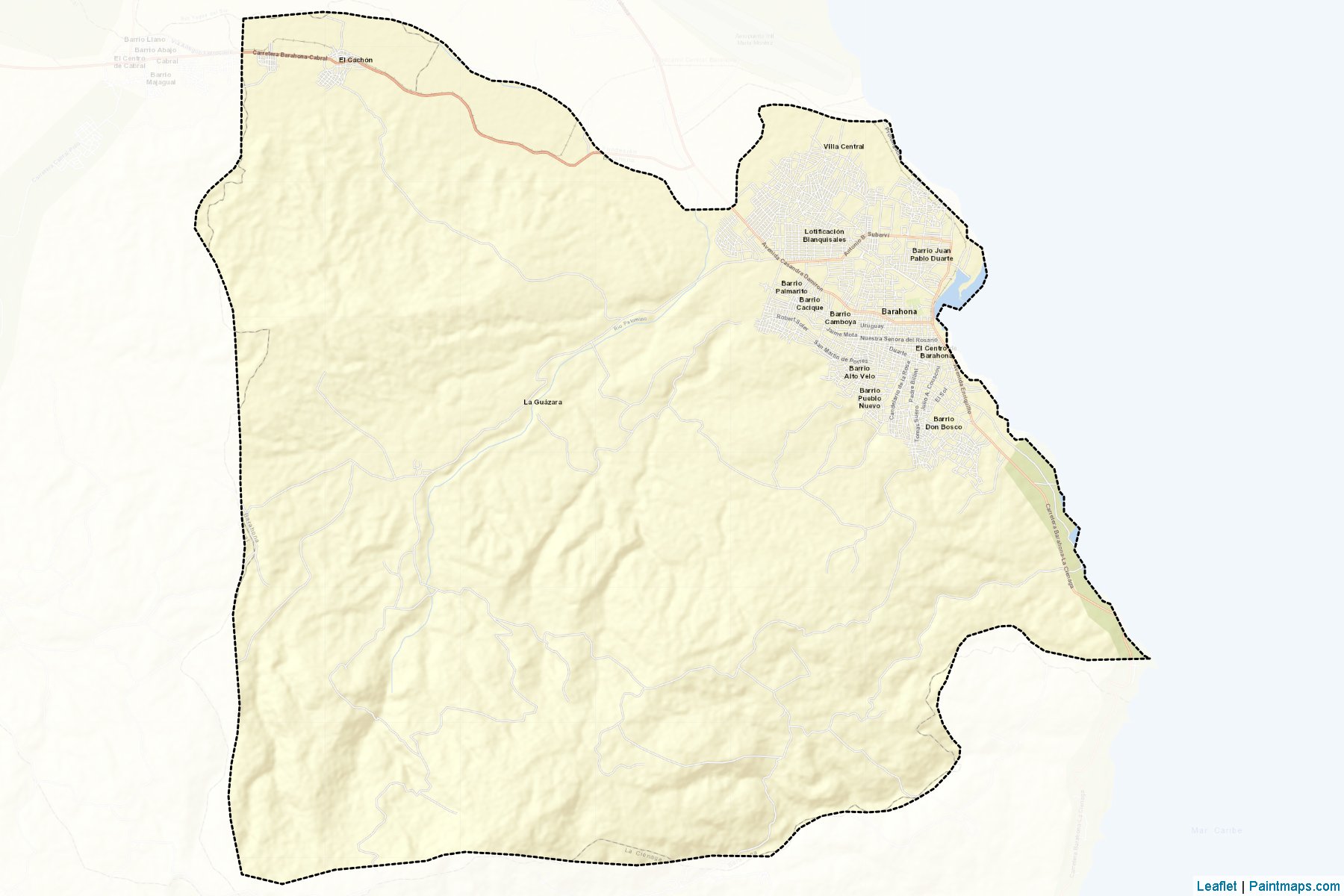 Muestras de recorte de mapas Barahona (Barahona)-2