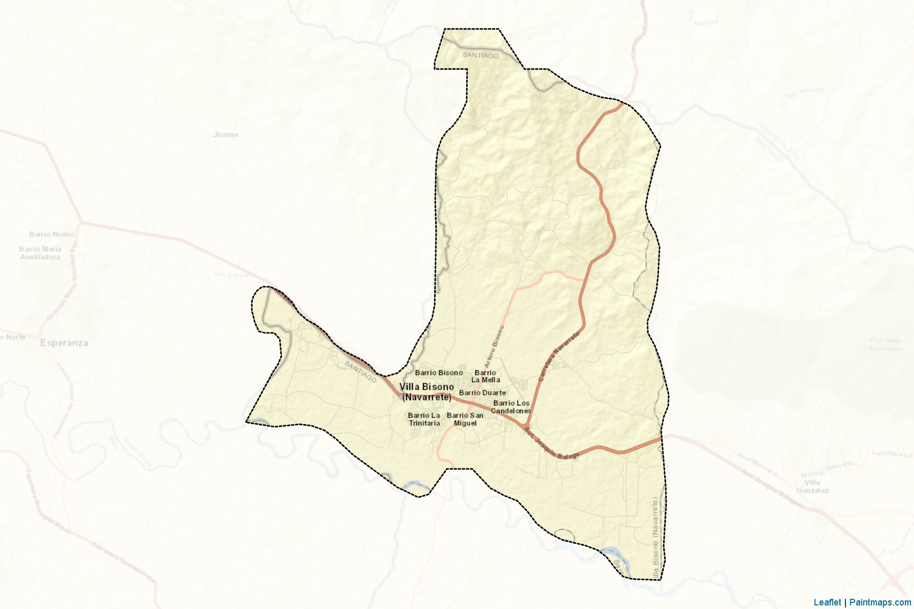 Muestras de recorte de mapas Bisonó (Santiago)-2