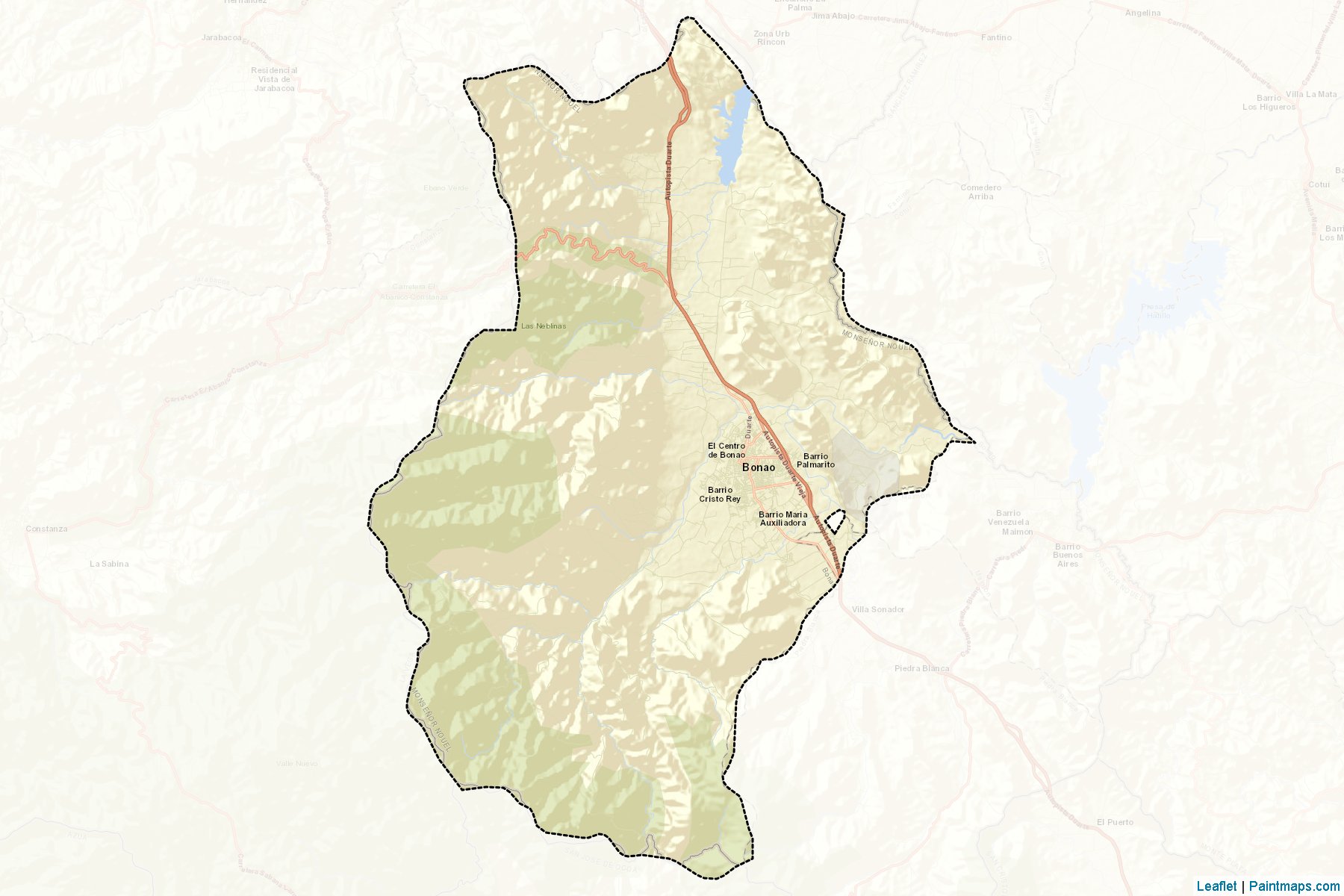 Muestras de recorte de mapas Bonao (Monseñor Nouel)-2