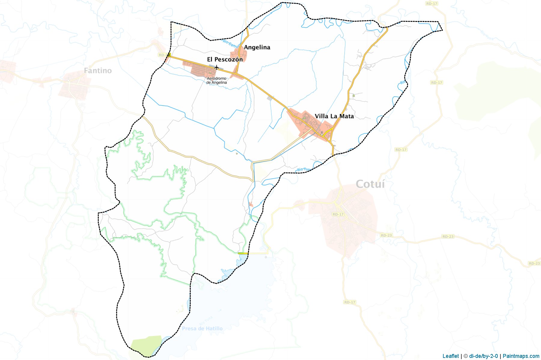 Mapas de muestra de La Mata generados con la herramienta de recorte de ...