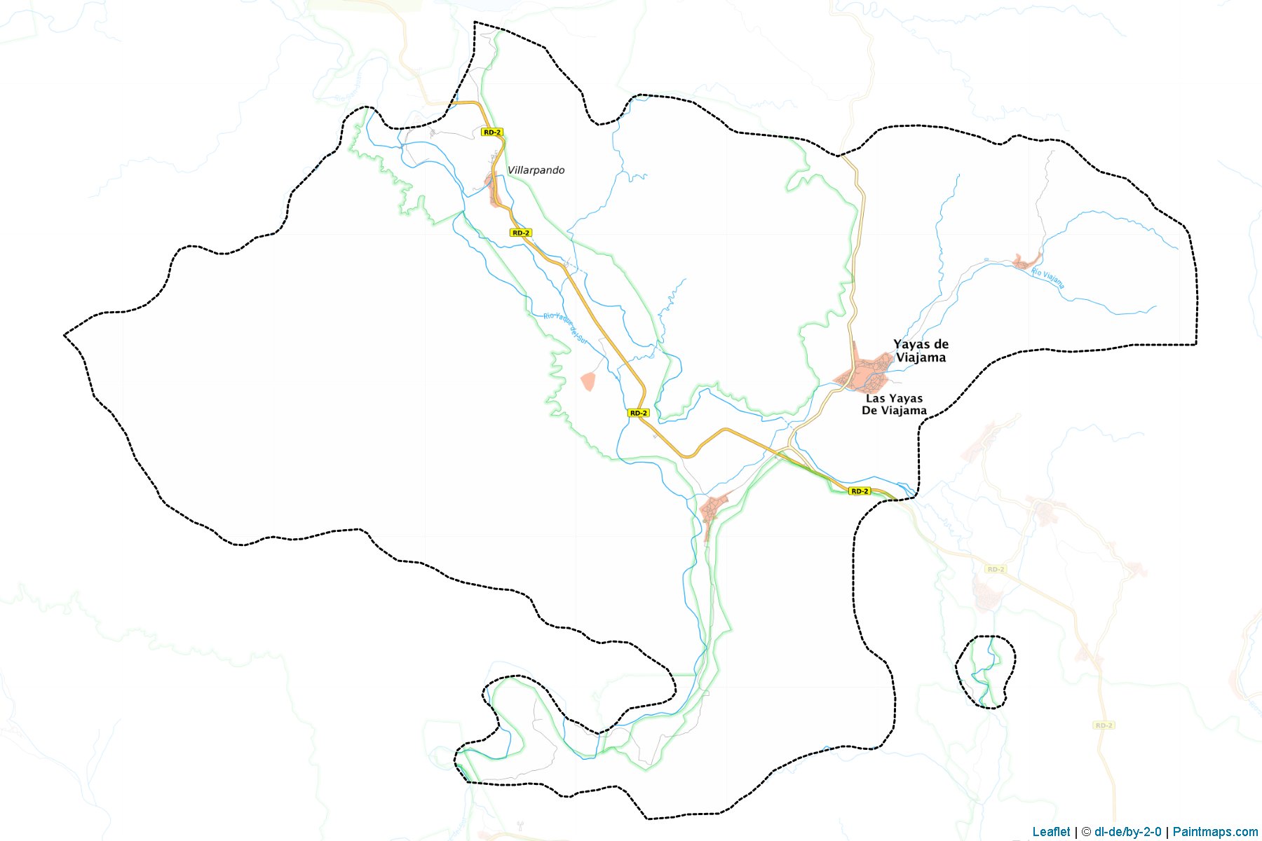 Muestras de recorte de mapas Las Yayas De Viajama (Azua)-1