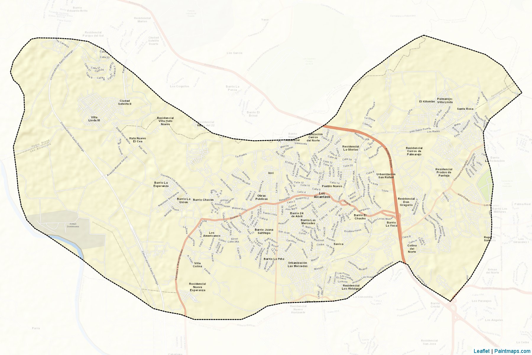 Muestras de recorte de mapas Los Alcarrizos (Santo Domingo)-2