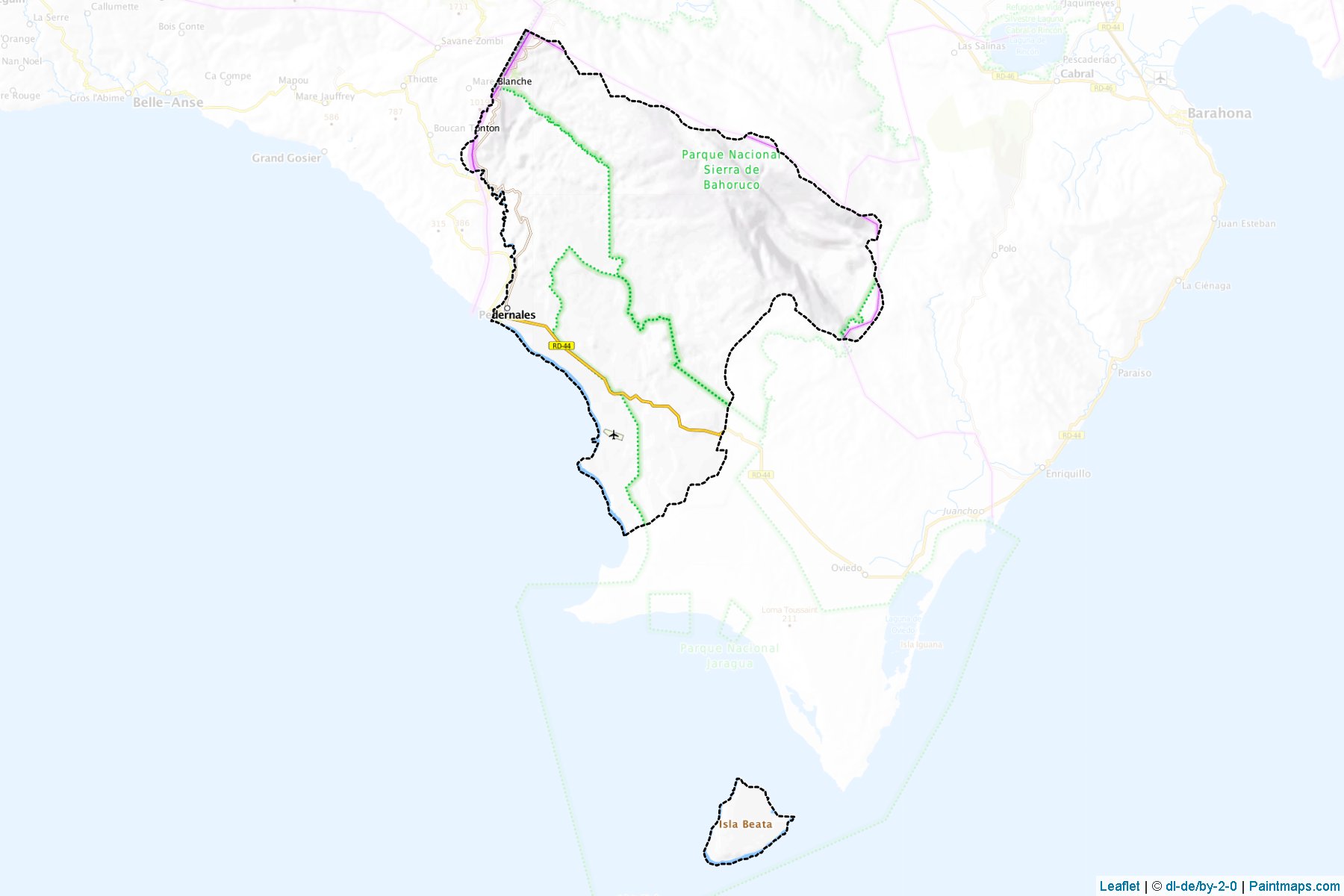 Muestras de recorte de mapas Pedernales (Pedernales)-1