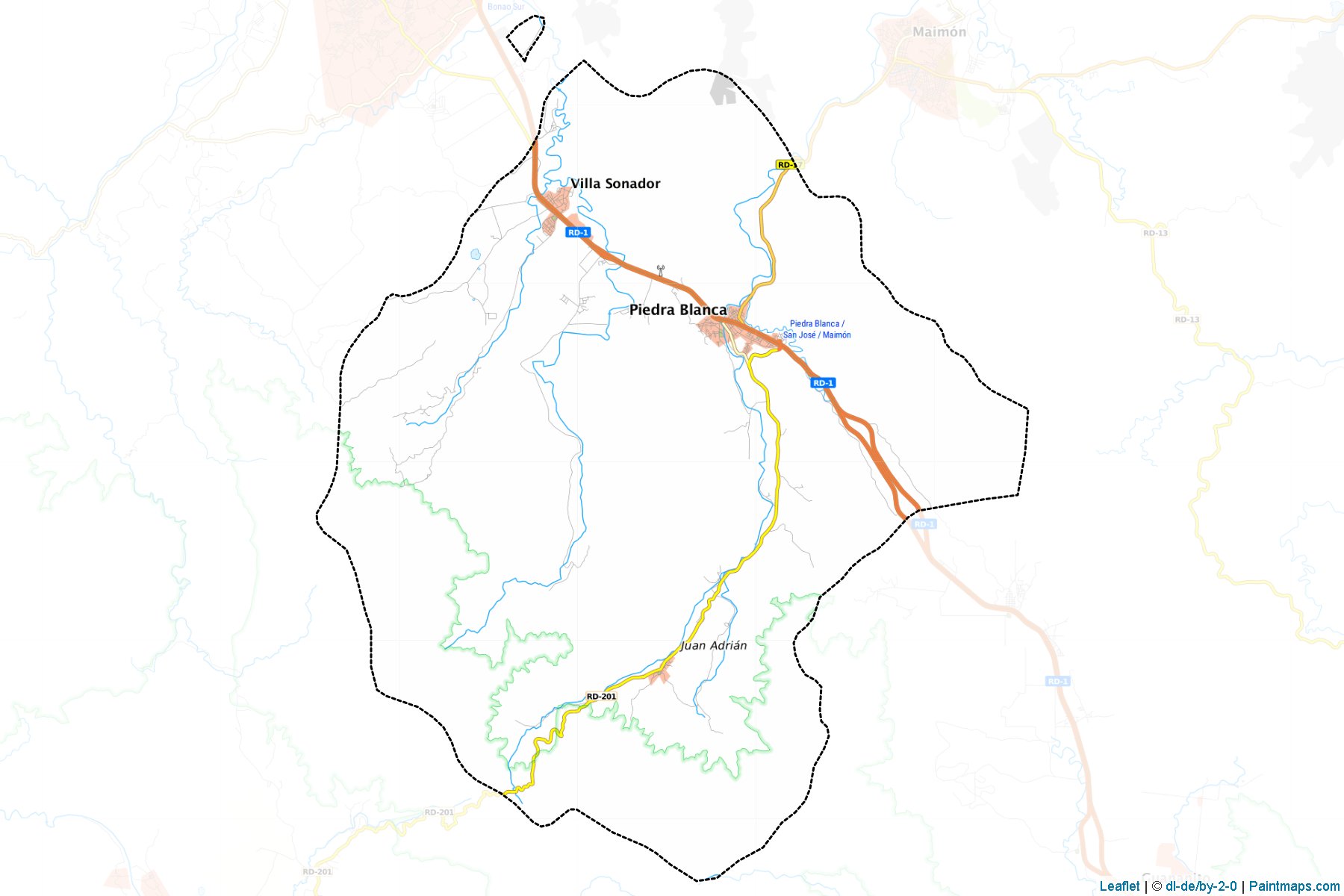 Muestras de recorte de mapas Piedra Blanca (Monseñor Nouel)-1