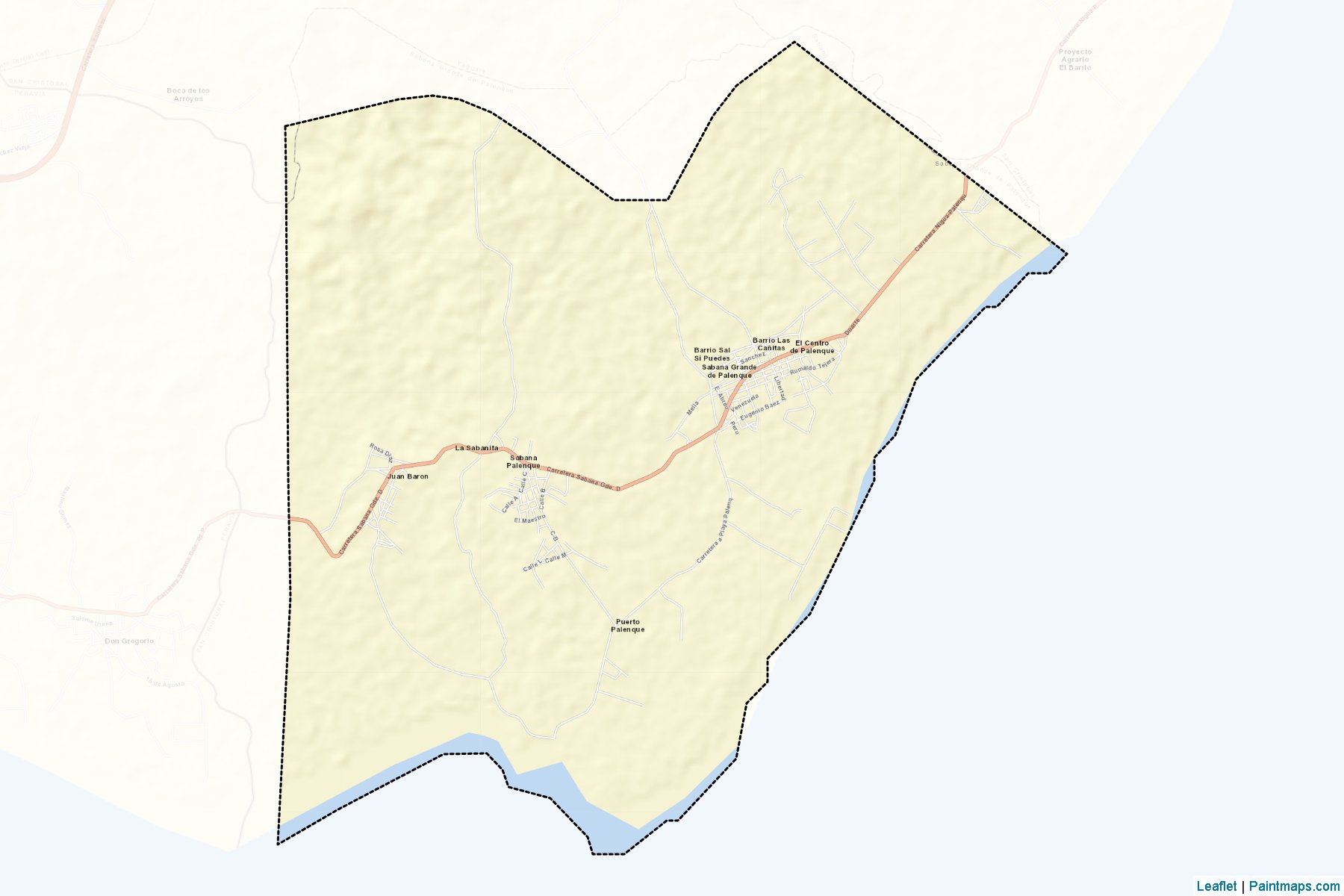 Muestras de recorte de mapas Sabana Grande De Palenque (San Cristóbal)-2