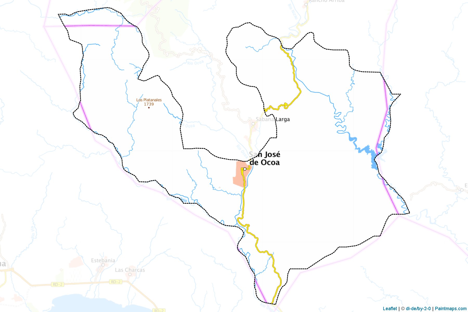 Muestras de recorte de mapas San José De Ocoa (San José De Ocoa)-1