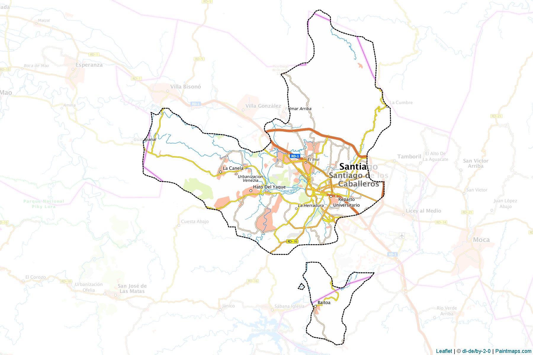 Muestras de recorte de mapas Santiago (Santiago)-1