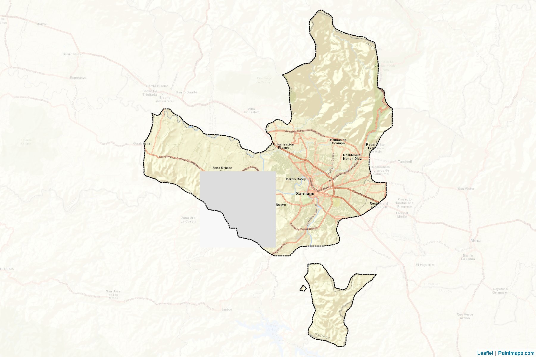 Muestras de recorte de mapas Santiago (Santiago)-2