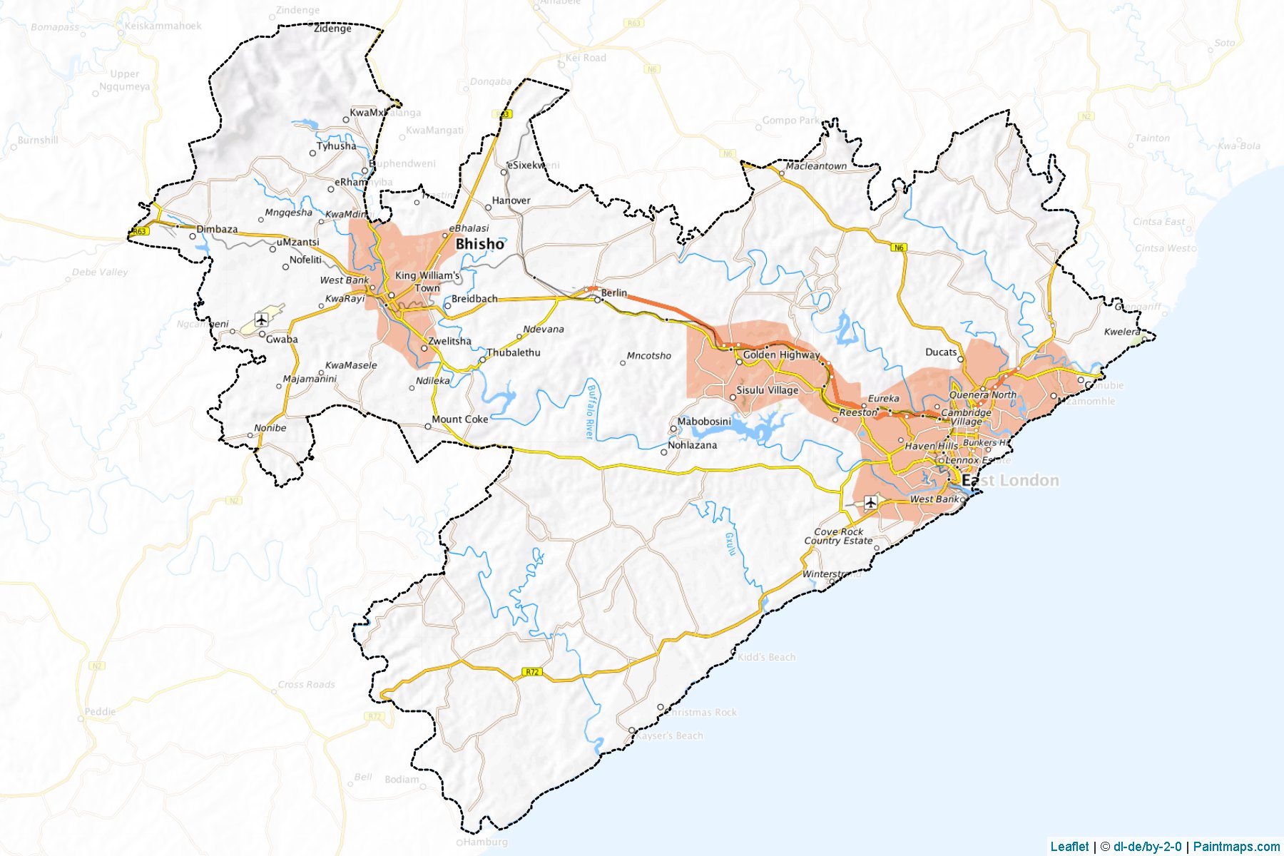 Buffalo City (Eastern Cape) Map Cropping Samples-1