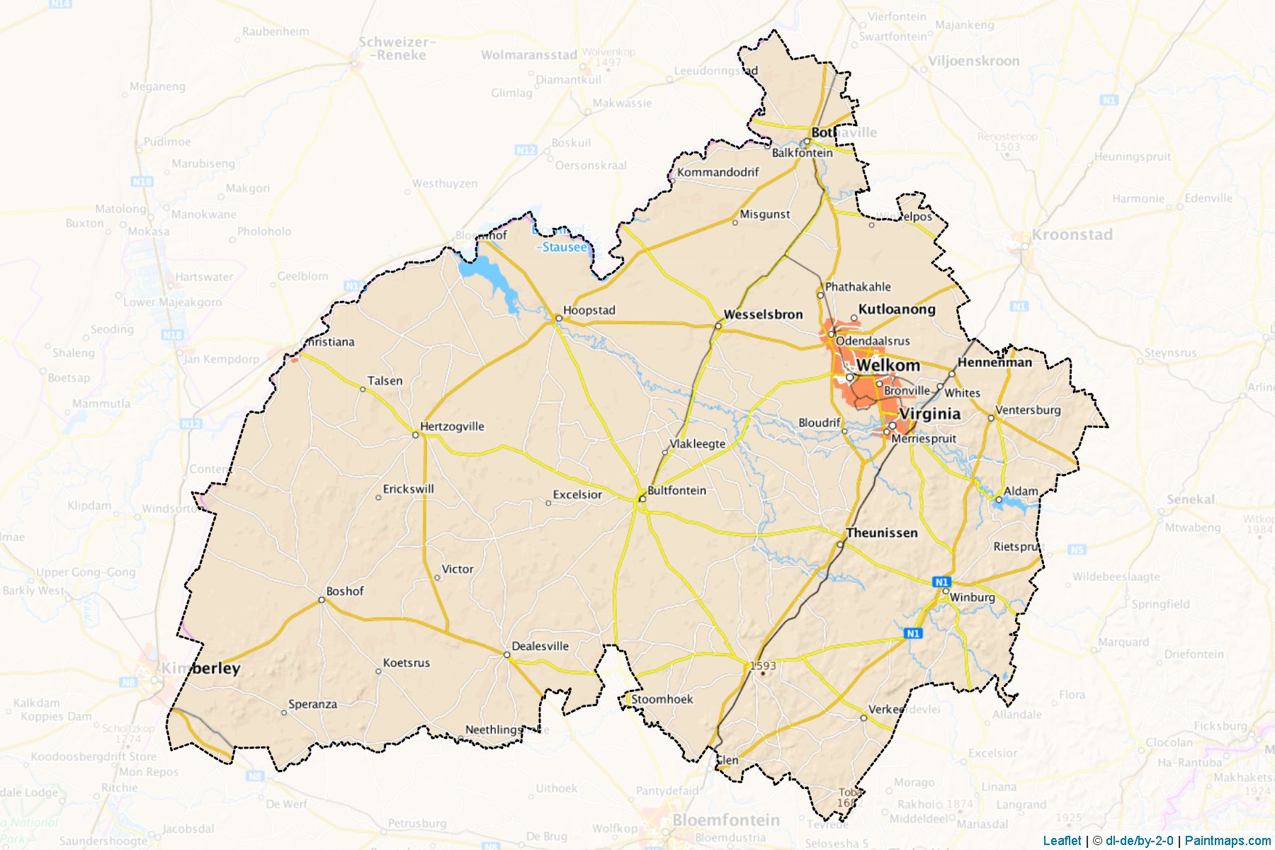 Lejweleputswa (Free State) Map Cropping Samples-1