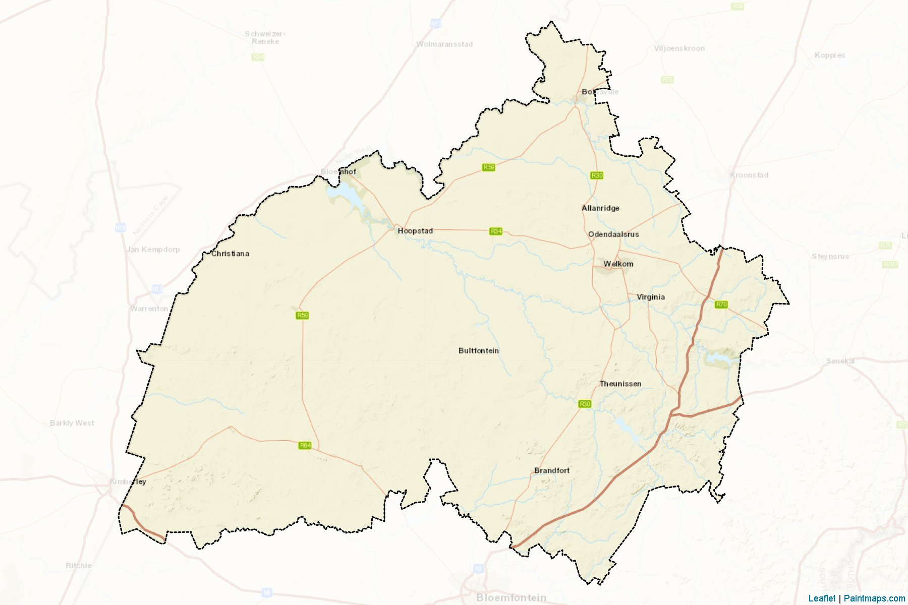 Lejweleputswa (Free State) Map Cropping Samples-2