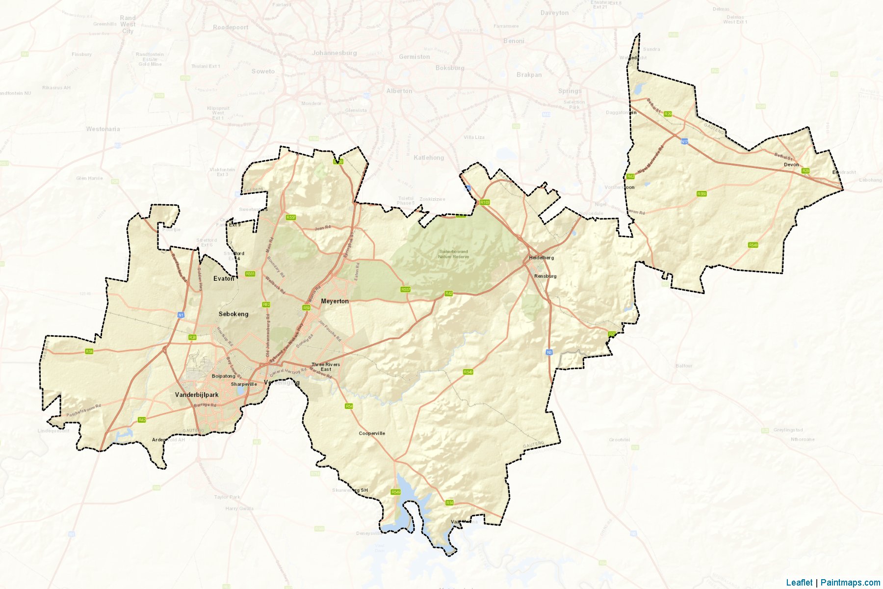 Sedibeng (Gauteng) Map Cropping Samples-2