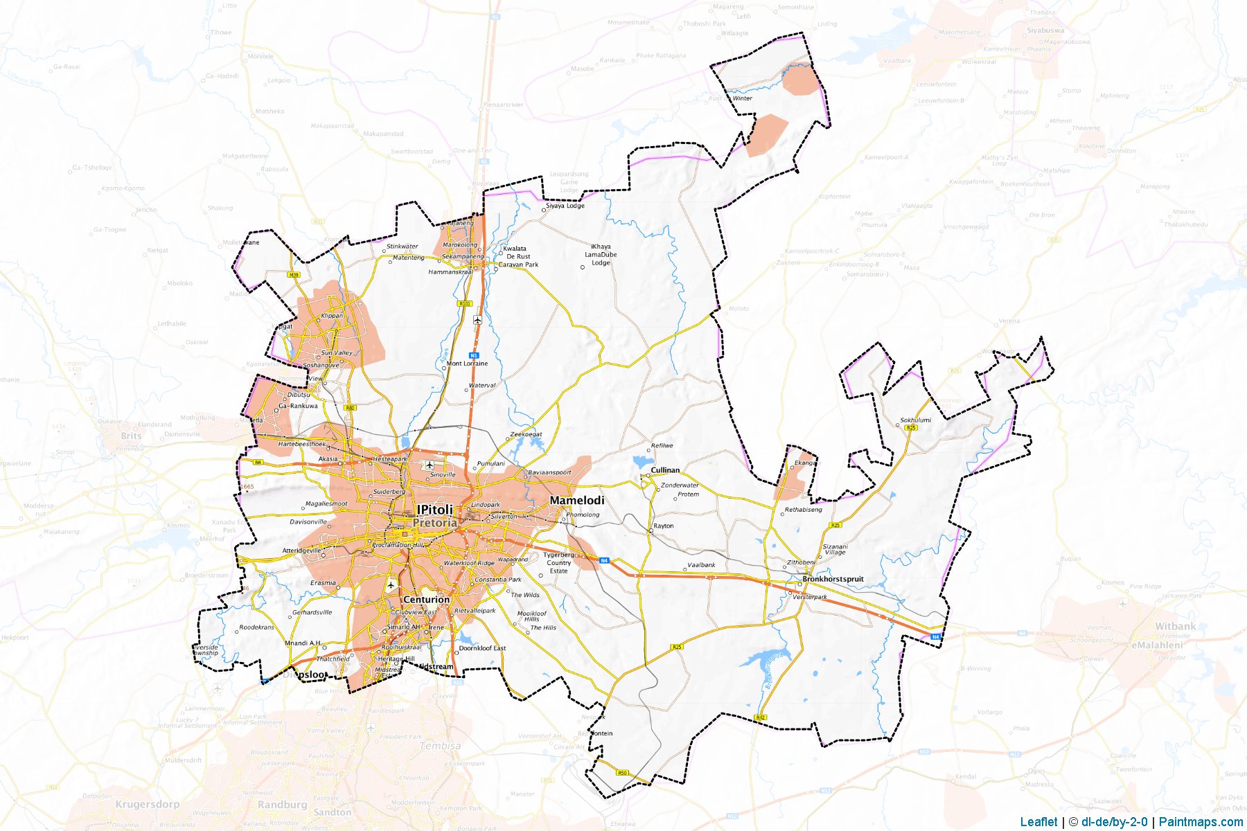 City of Tshwane (Gauteng) Map Cropping Samples-1