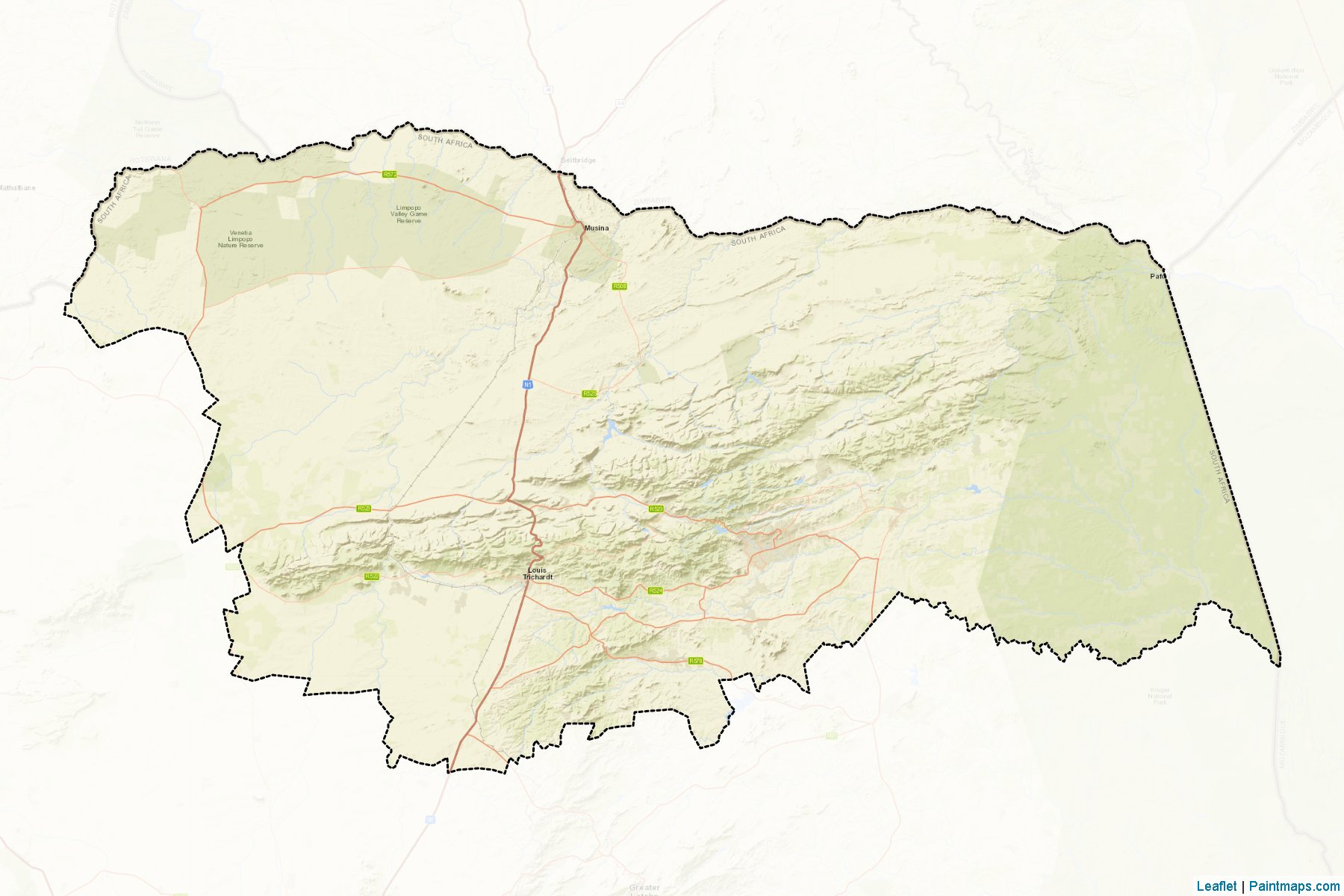 Vhembe (Limpopo) Haritası Örnekleri-2