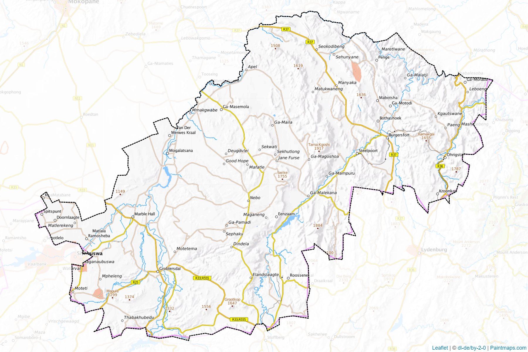 Sekhukhune (Limpopo) Haritası Örnekleri-1