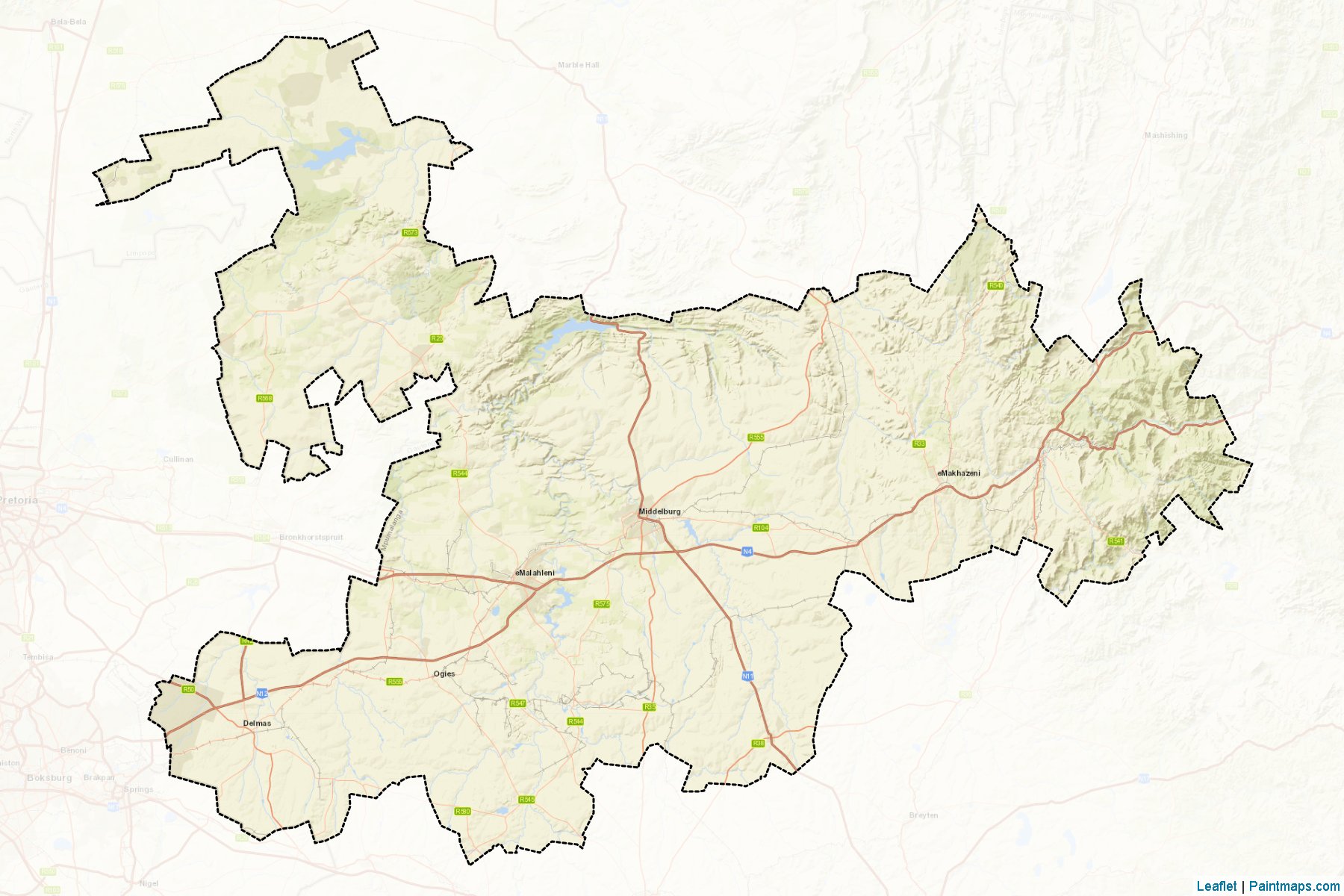 Muestras de recorte de mapas Nkangala (Mpumalanga)-2