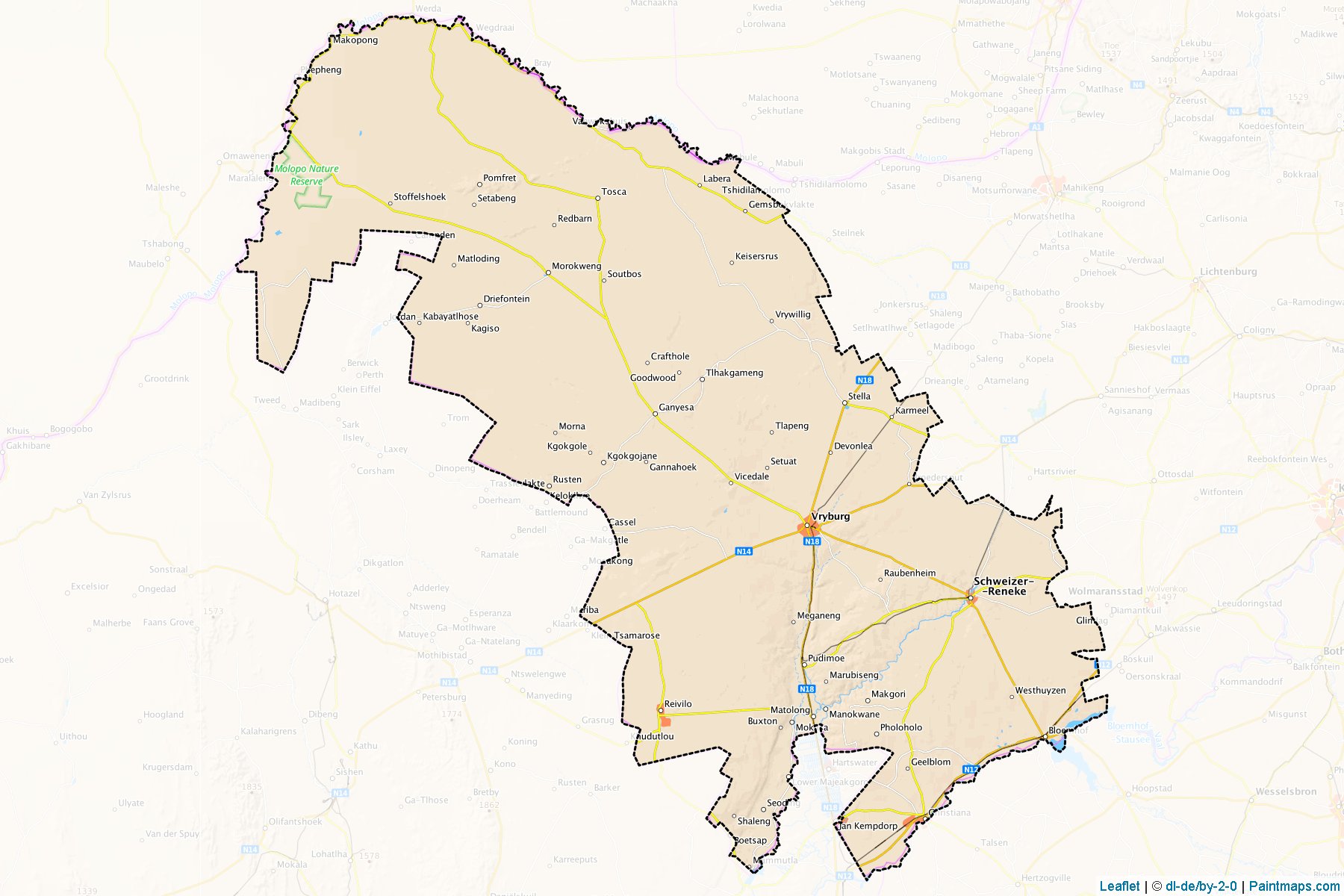 Dr Ruth Segomotsi Mompati (North West) Map Cropping Samples-1