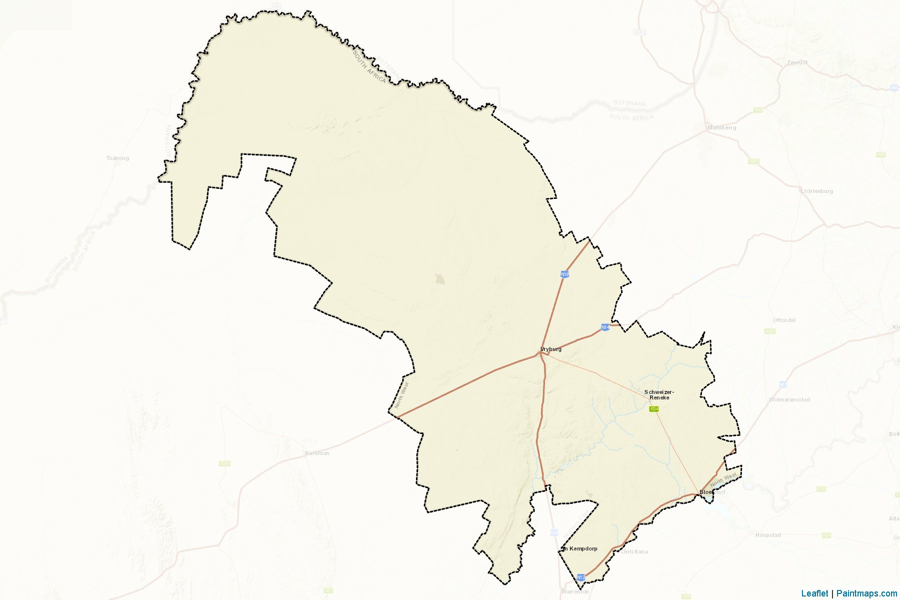 Dr Ruth Segomotsi Mompati (North West) Map Cropping Samples-2