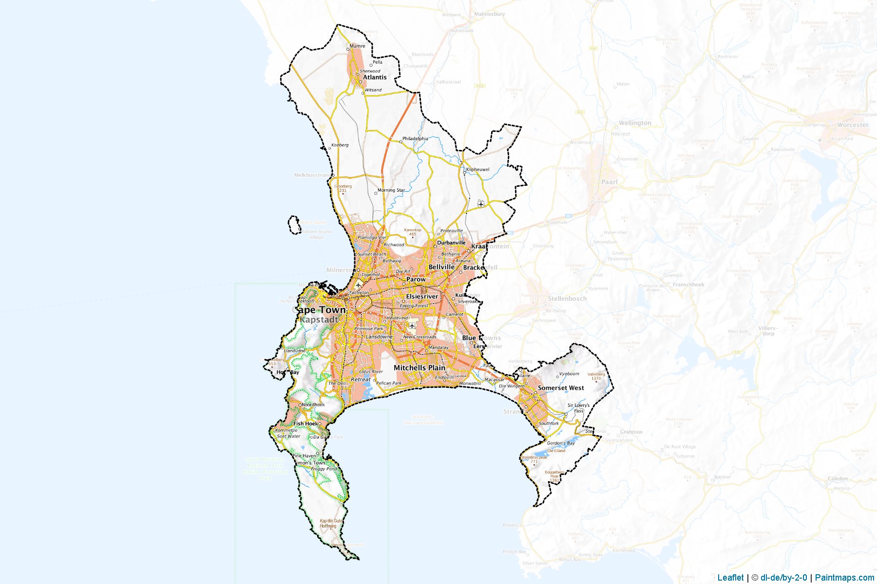 City of Cape Town (Western Cape) Map Cropping Samples-1