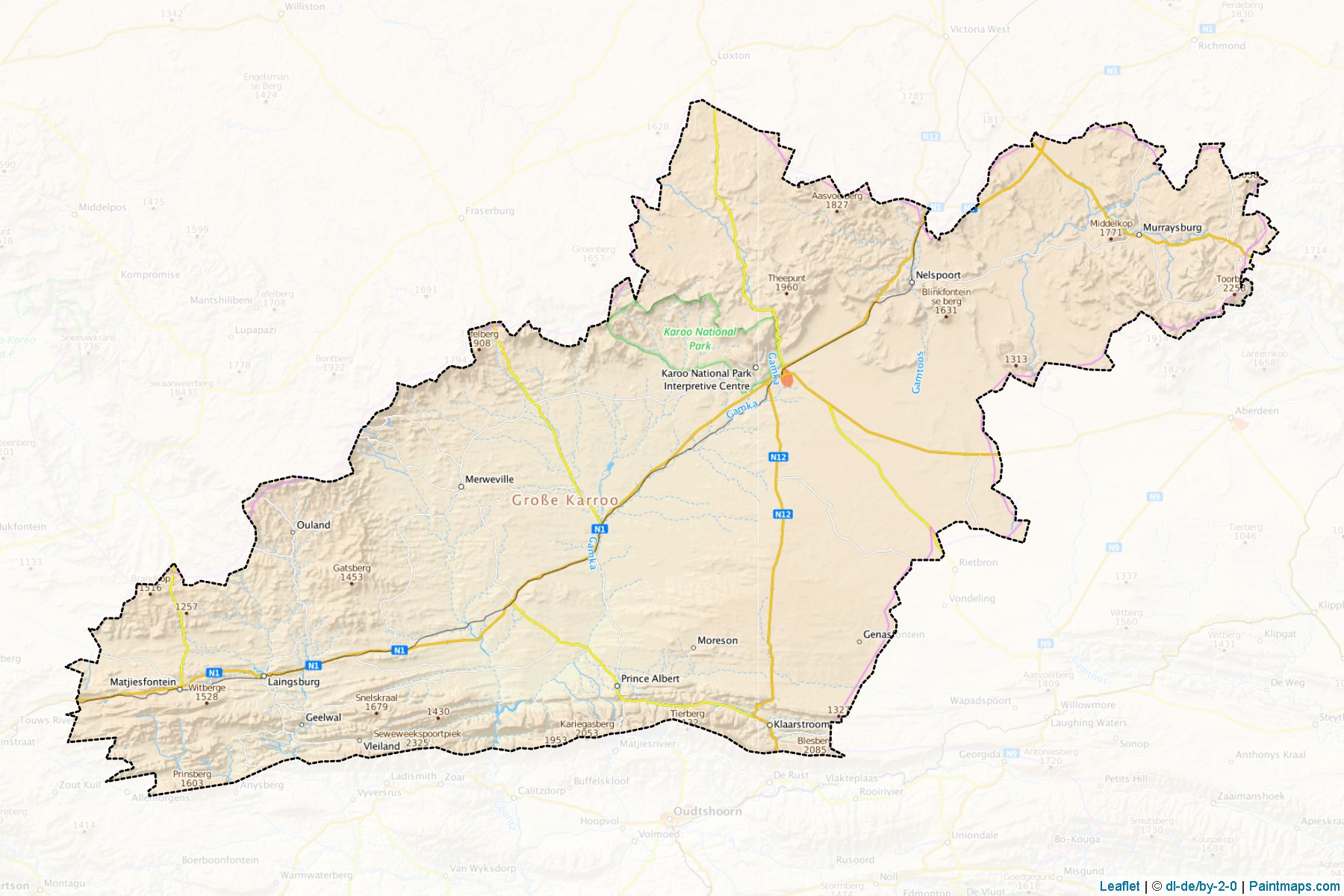 Central Karoo (Western Cape) Map Cropping Samples-1