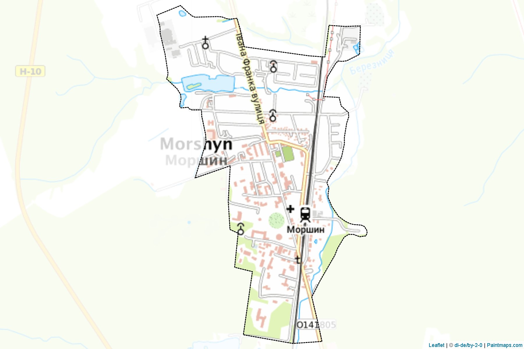 Muestras de recorte de mapas Morshynska (Lviv)-1