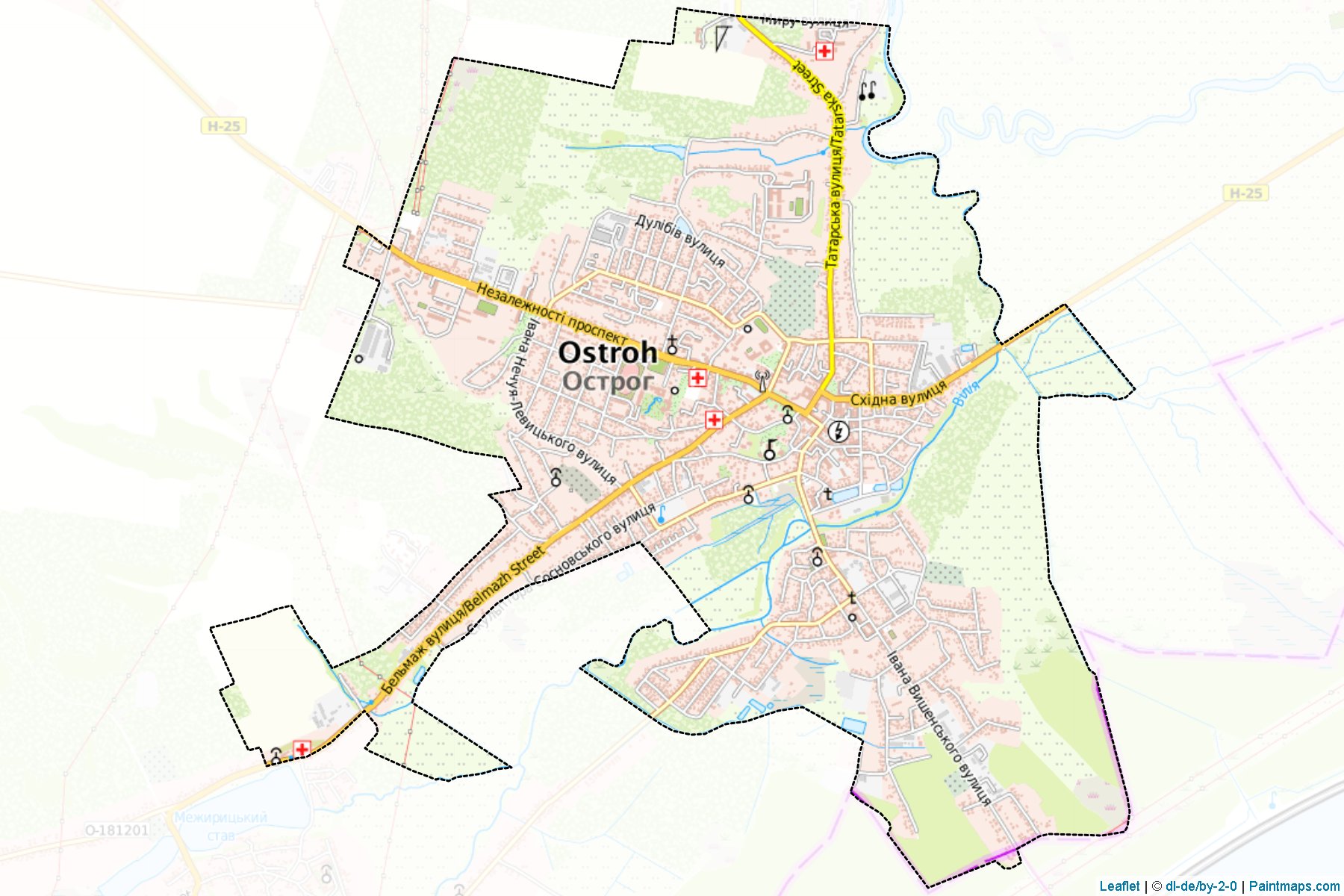 Ostrozka (Rivne Oblastı) Haritası Örnekleri-1