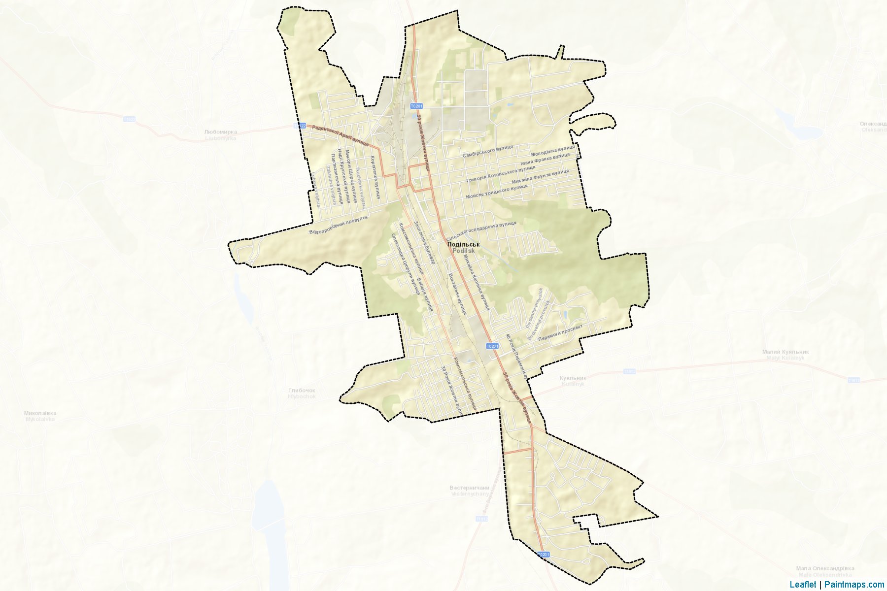 Muestras de recorte de mapas Kotovska (Odessa)-2