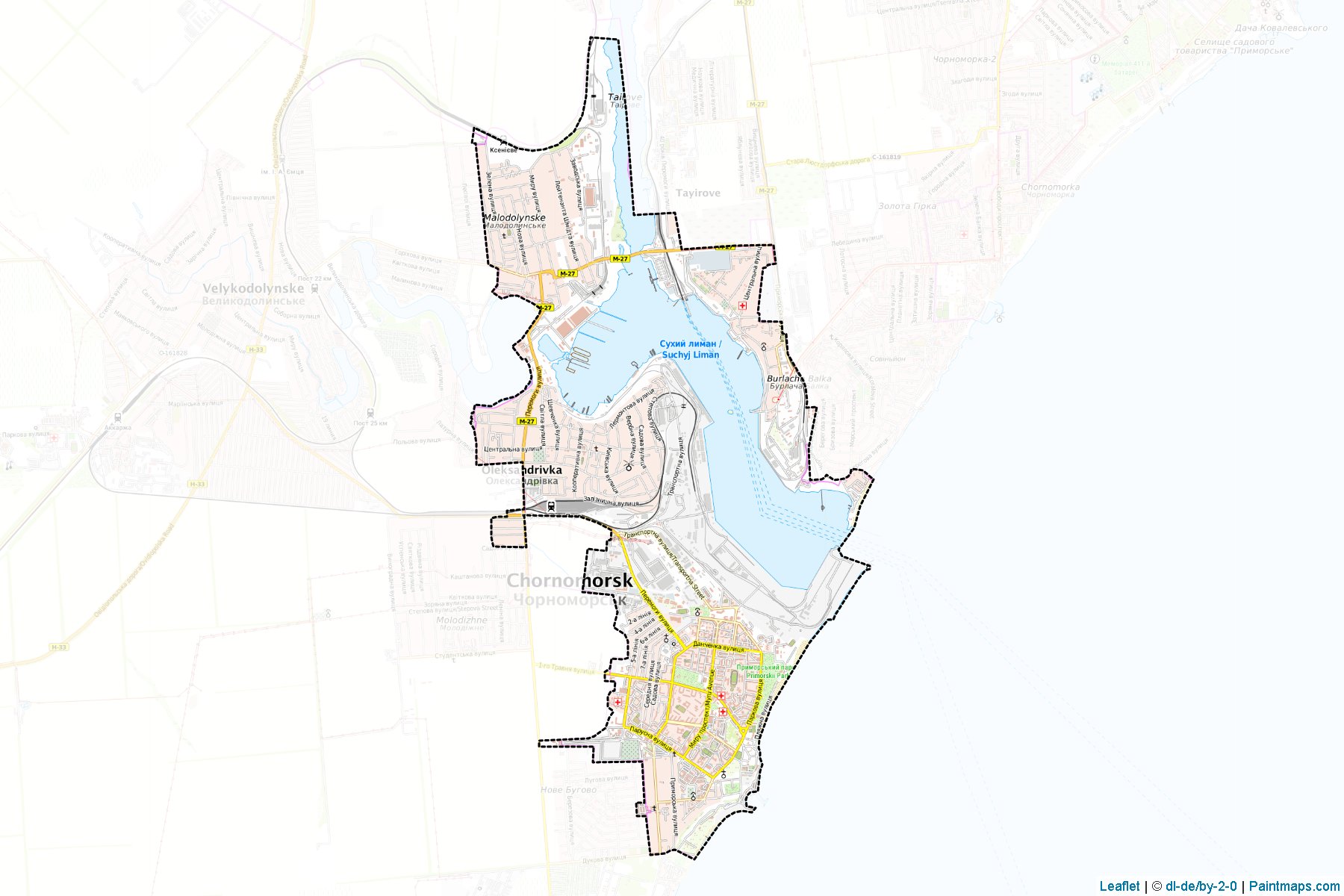 Muestras de recorte de mapas Illichivska (Odessa)-1