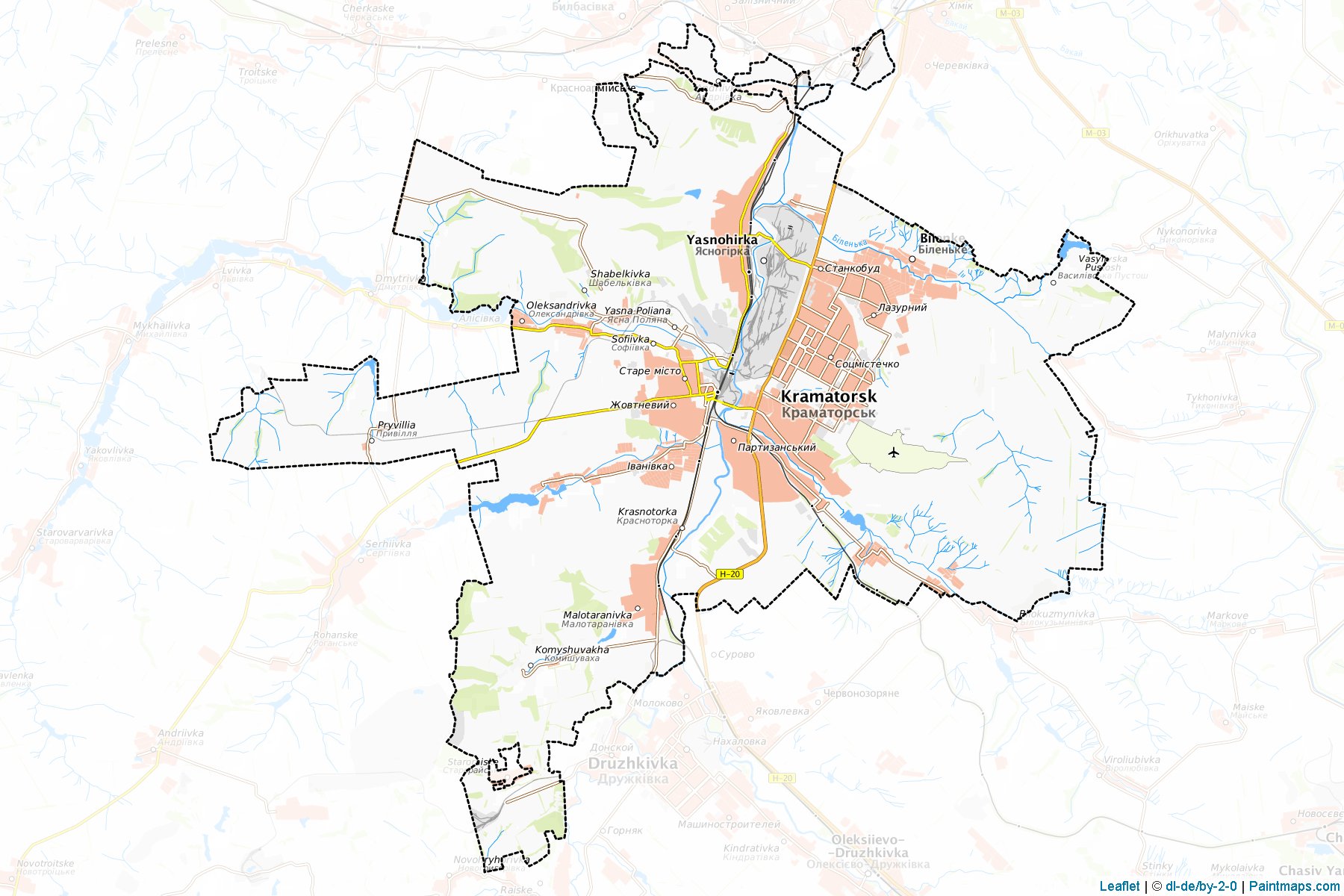 Muestras de recorte de mapas Kramatorska (Donetsk)-1