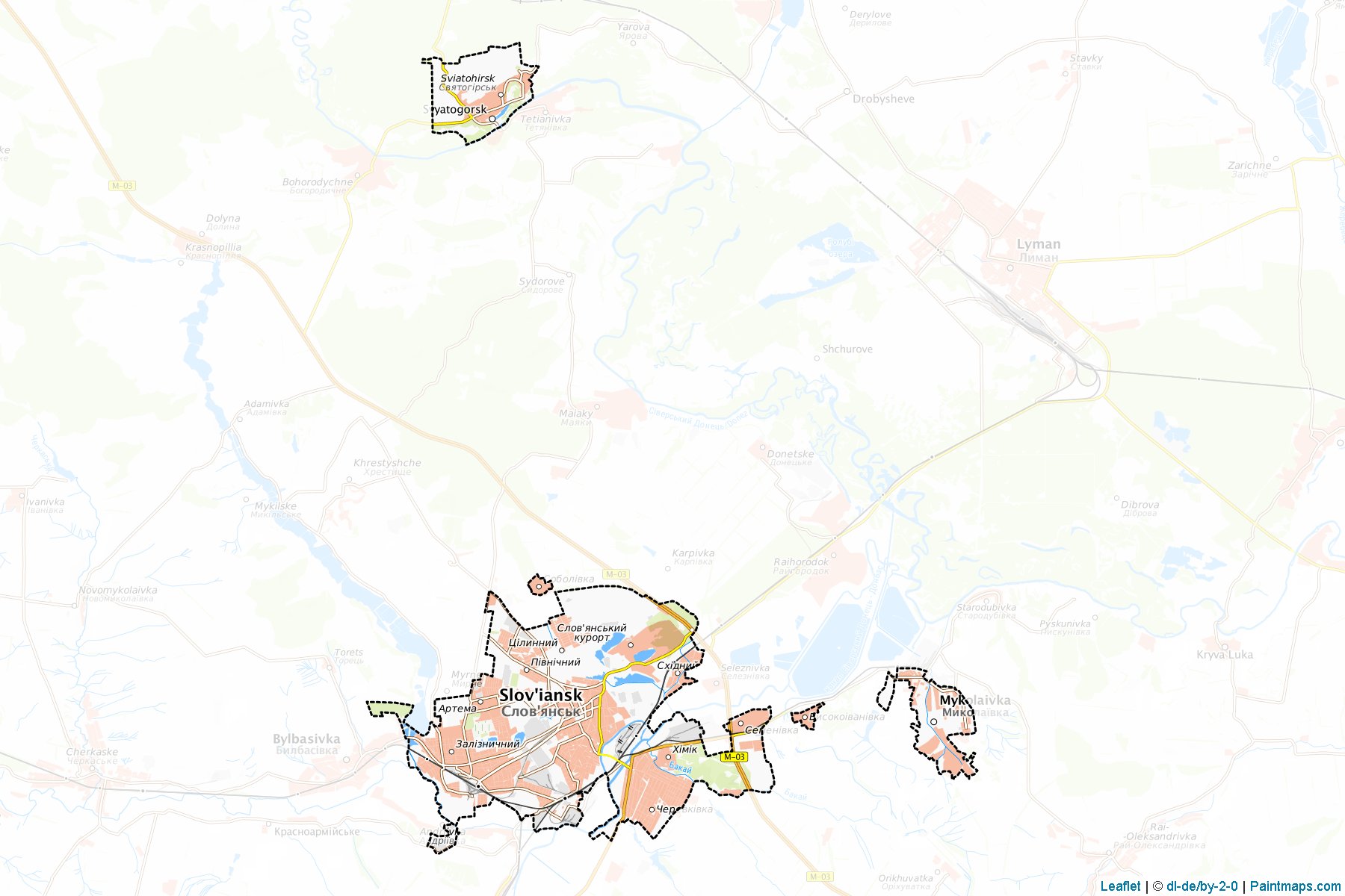 Slovians'ka (Donetsk) Map Cropping Samples-1