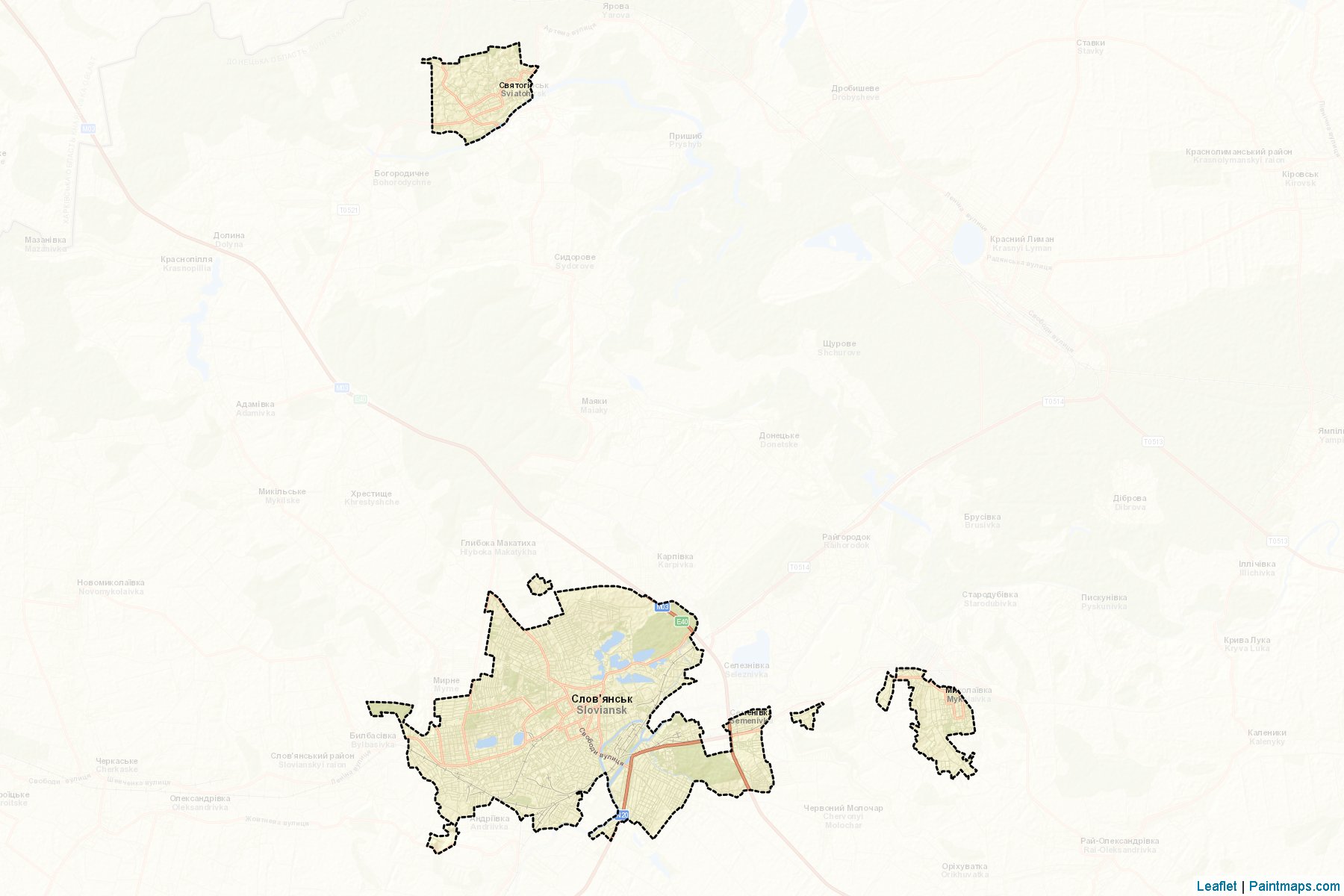 Slovians'ka (Donetsk) Map Cropping Samples-2