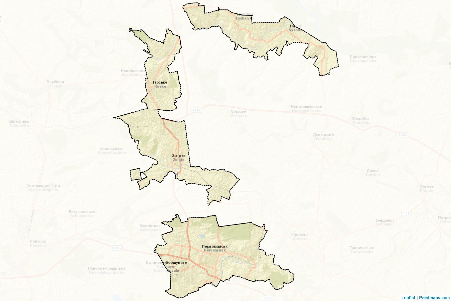 Pervomaiska (Luhansk) Map Cropping Samples-2