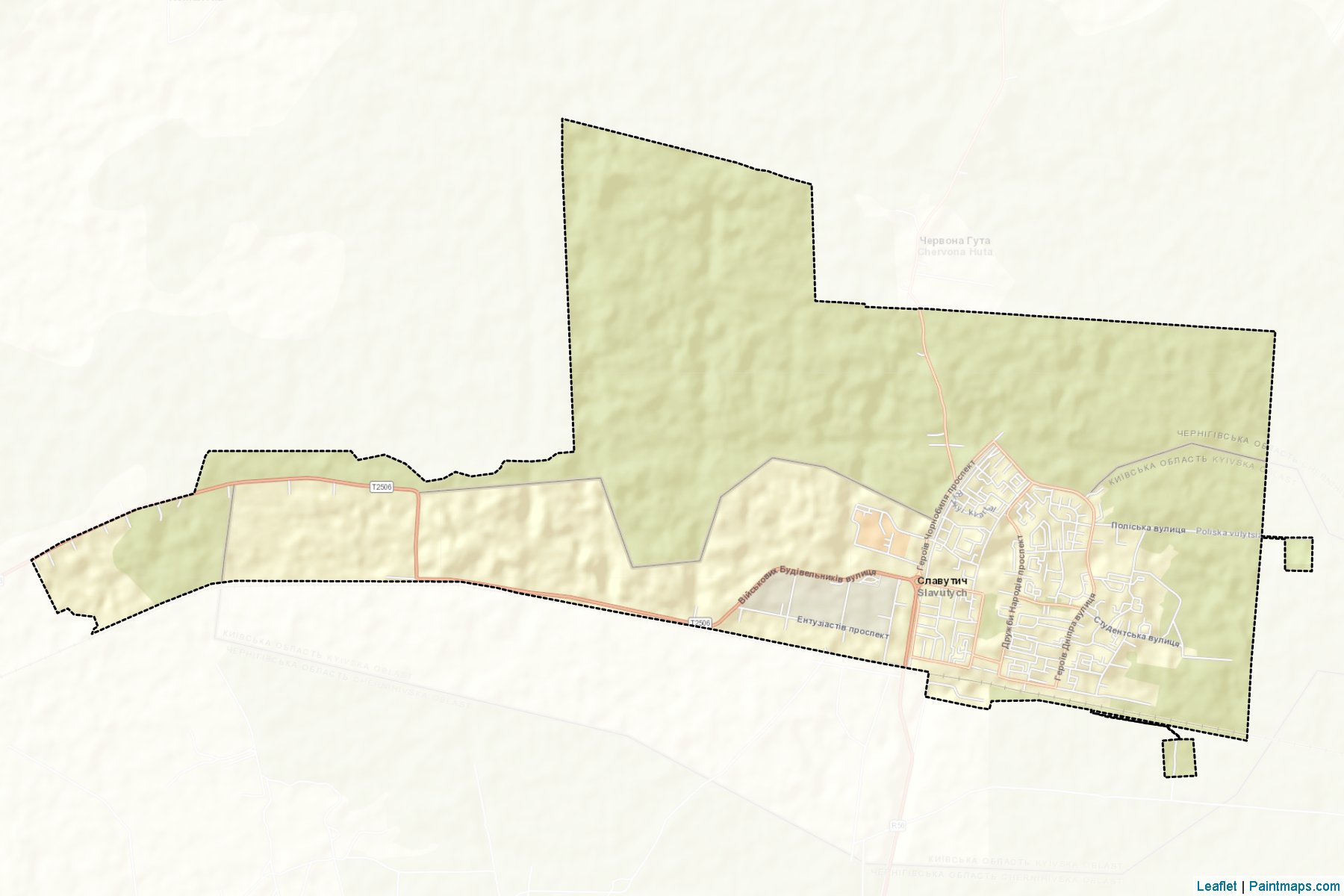 Muestras de recorte de mapas Slavutytska (Kyiv)-2