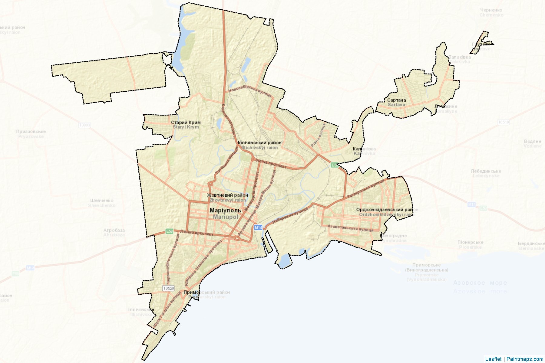 Mariupol's'ka (Donetsk) Map Cropping Samples-2