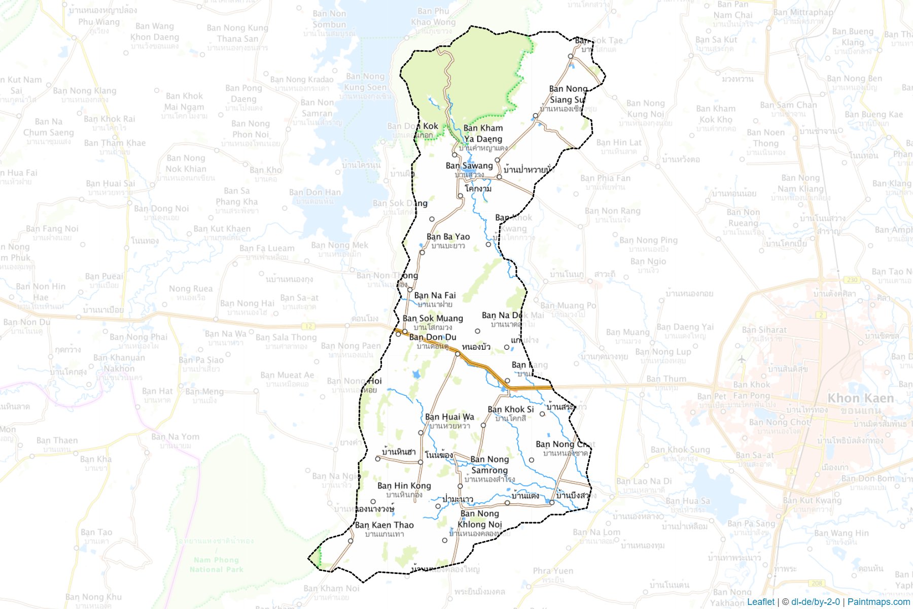 Muestras de recorte de mapas Ban Fang (Khon Kaen)-1