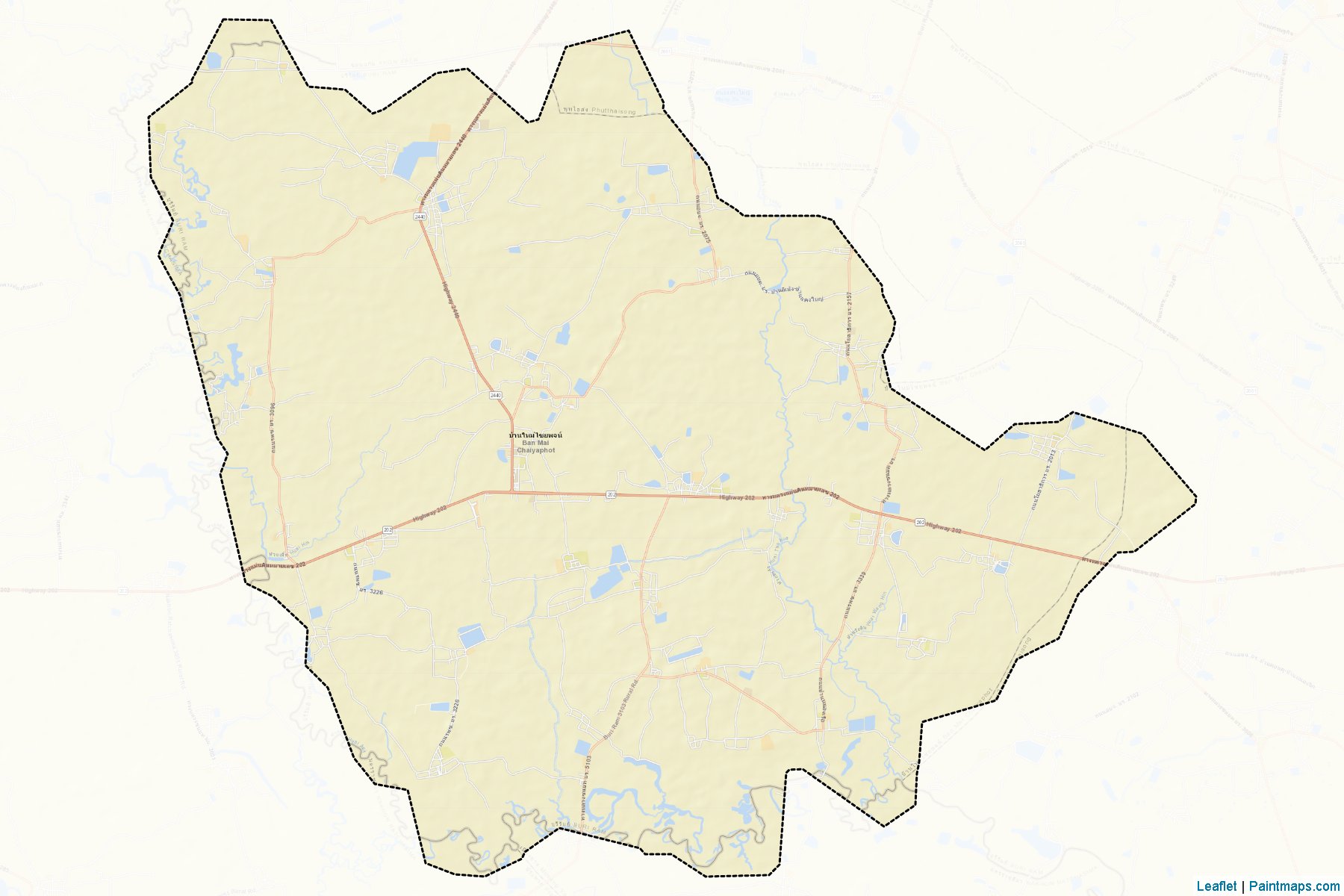 Ban Mai Chaiyaphot (Buriram) Map Cropping Samples-2