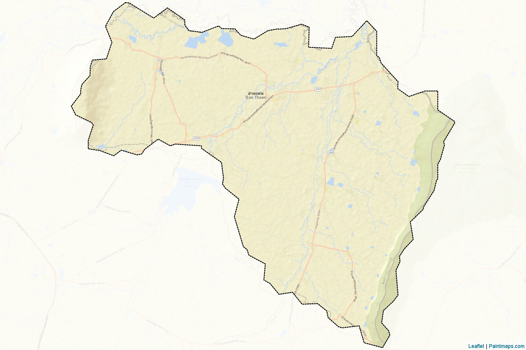 Ban Thaen (Chaiyaphum) Map Cropping Samples-2