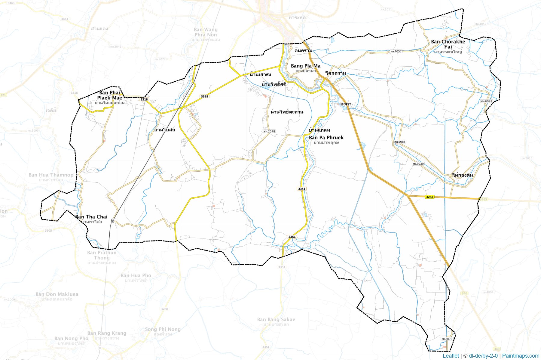 Bang Pla Ma (Suphan Buri) Map Cropping Samples-1