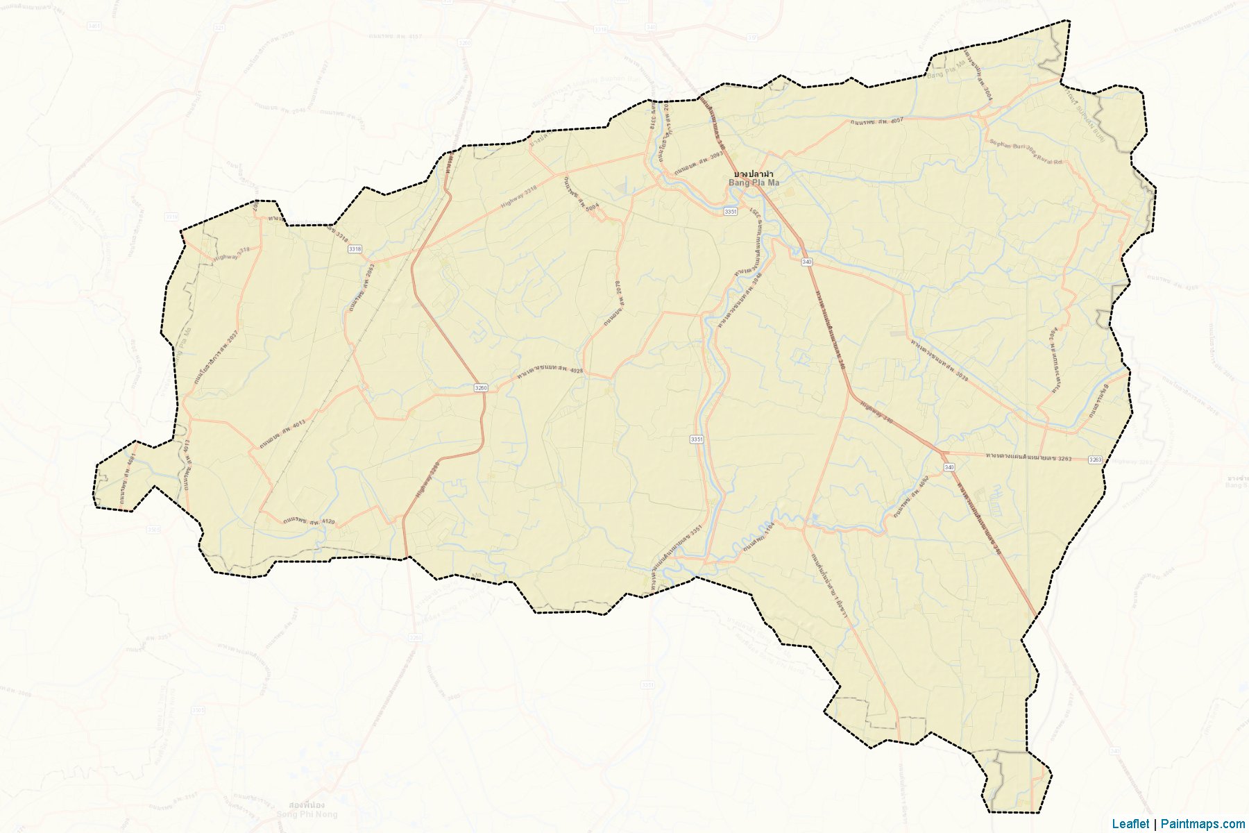 Muestras de recorte de mapas Bang Pla Ma (Suphan Buri)-2