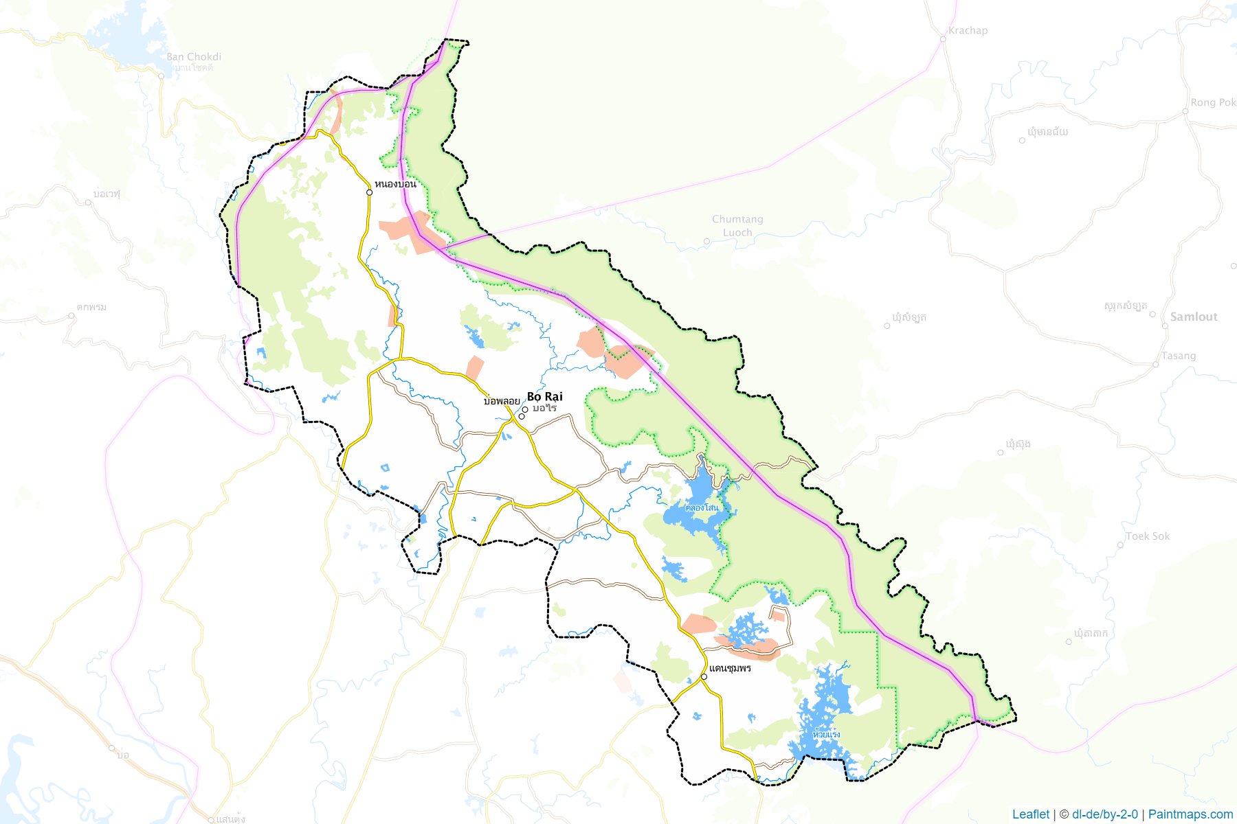 Muestras de recorte de mapas Bo Rai (Trat)-1